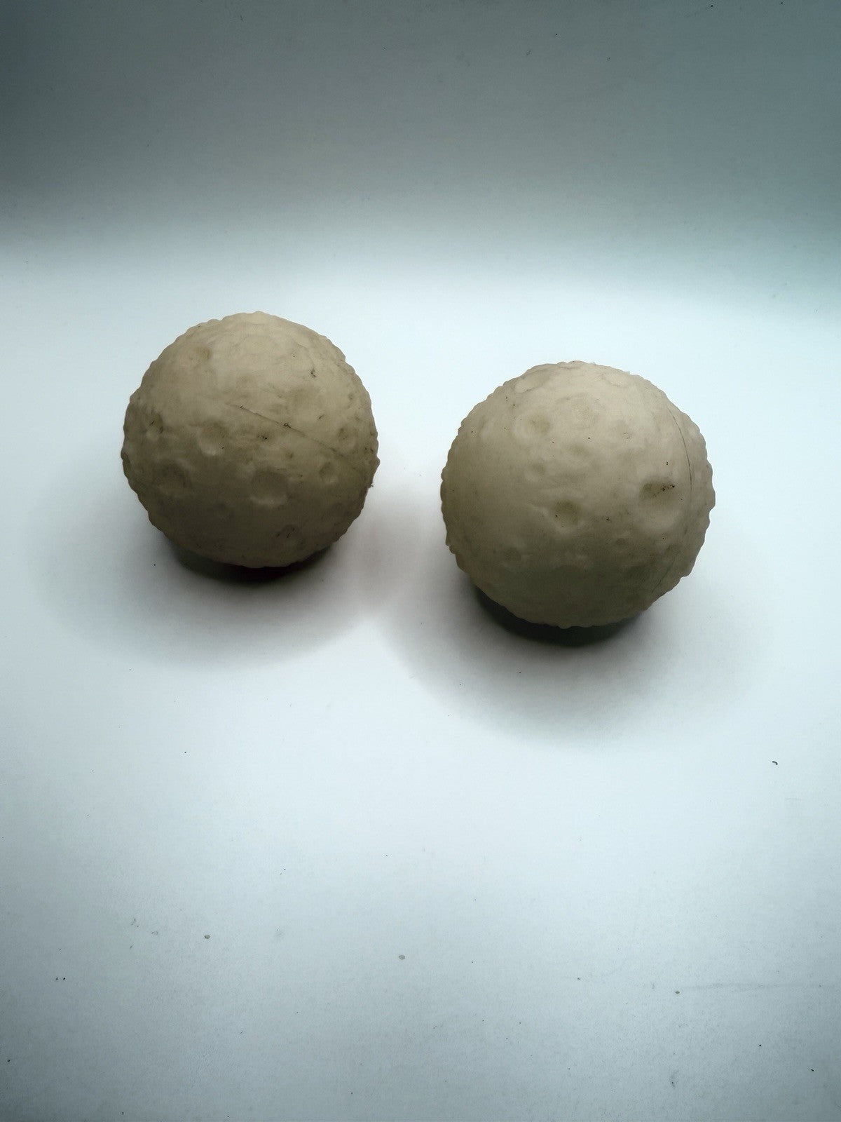 Vintage Rubber Moon Balls Space Crater Toy Balls 2 Inch Retro Novelty Lot of 2