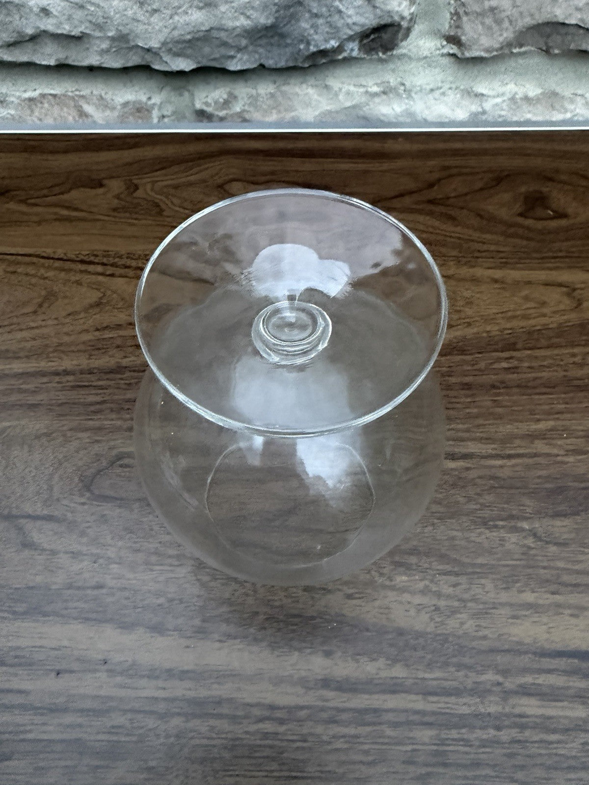 Vintage Glass Brandy Snifter Pour Spout Cognac Barware Glass