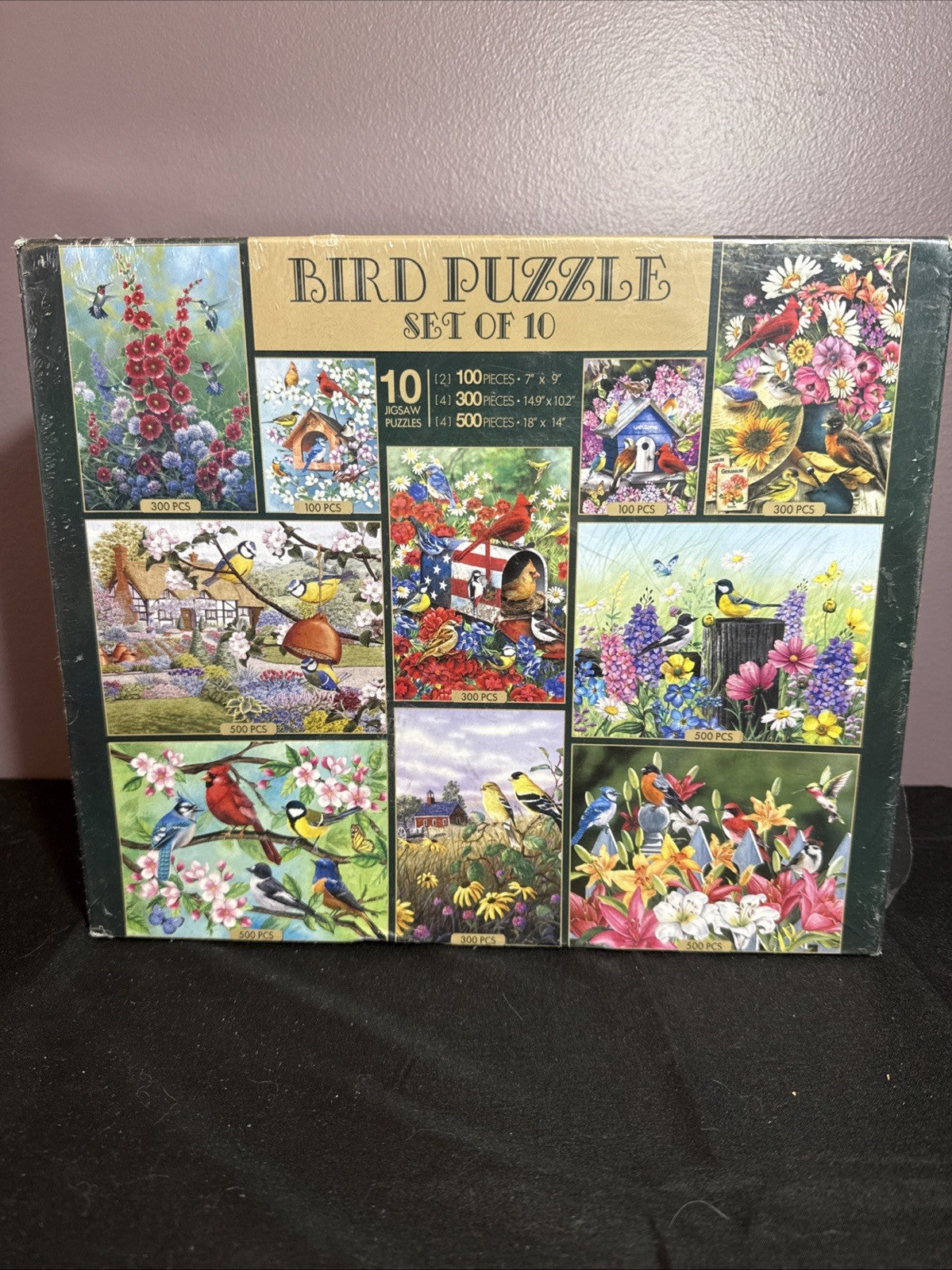 Lot Of 2 Bird Puzzle Lot of 10 100pc 300pc 500pc New in Box + Glow In Dark 500pc