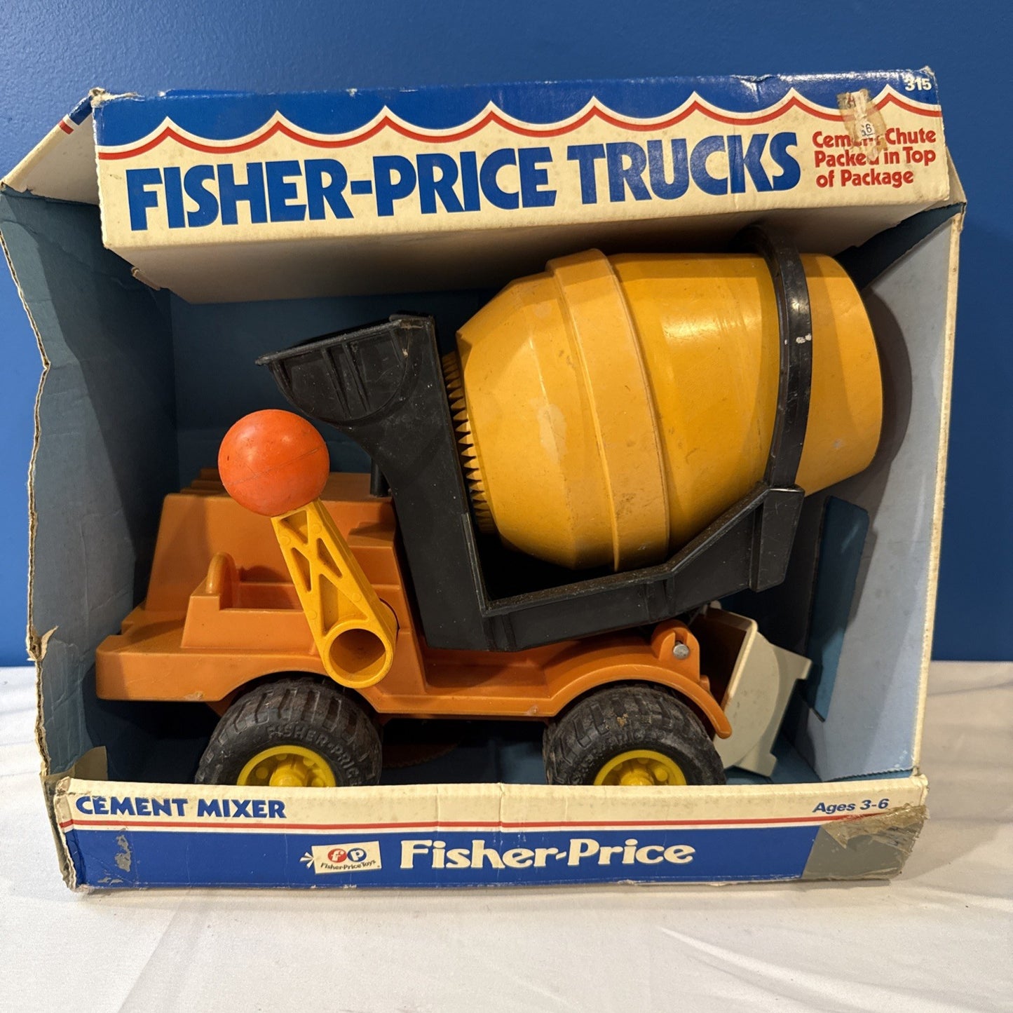 Vintage Fisher Price 315 Cement Mixer Dump Truck 1978 Original Box Toy
