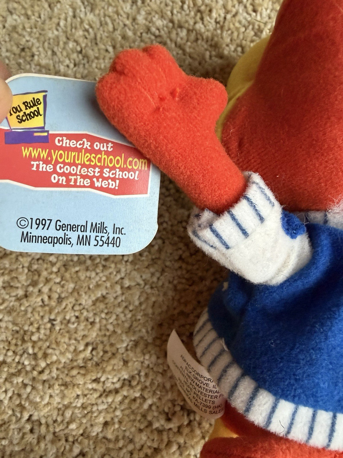 Vintage 1990s General Mills Breakfast Pals Plush Set 5 Cereal Mascots Toys NWT