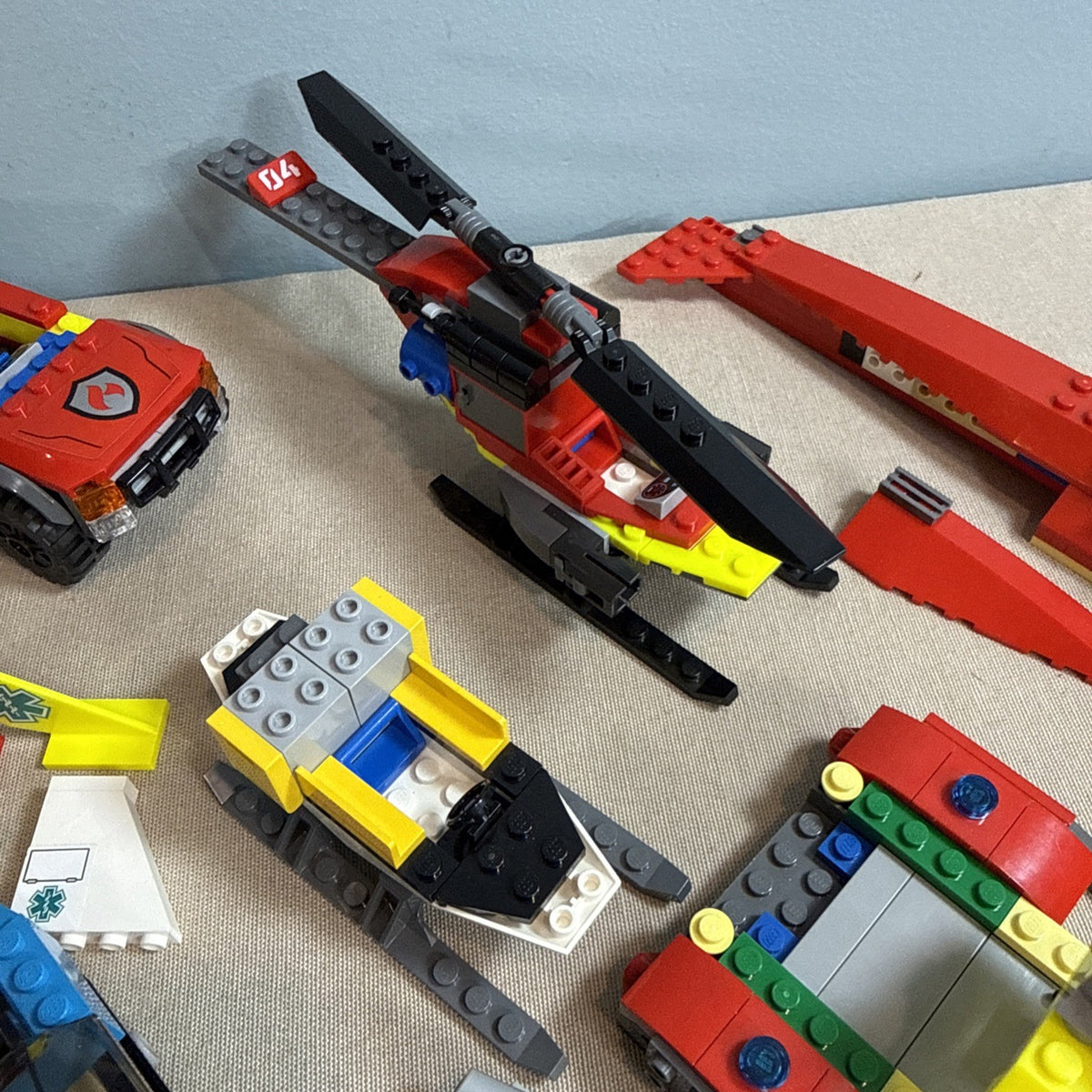LEGO Fire Rescue Lot of Minifigures Firefighters Vehicles Accessories Parts