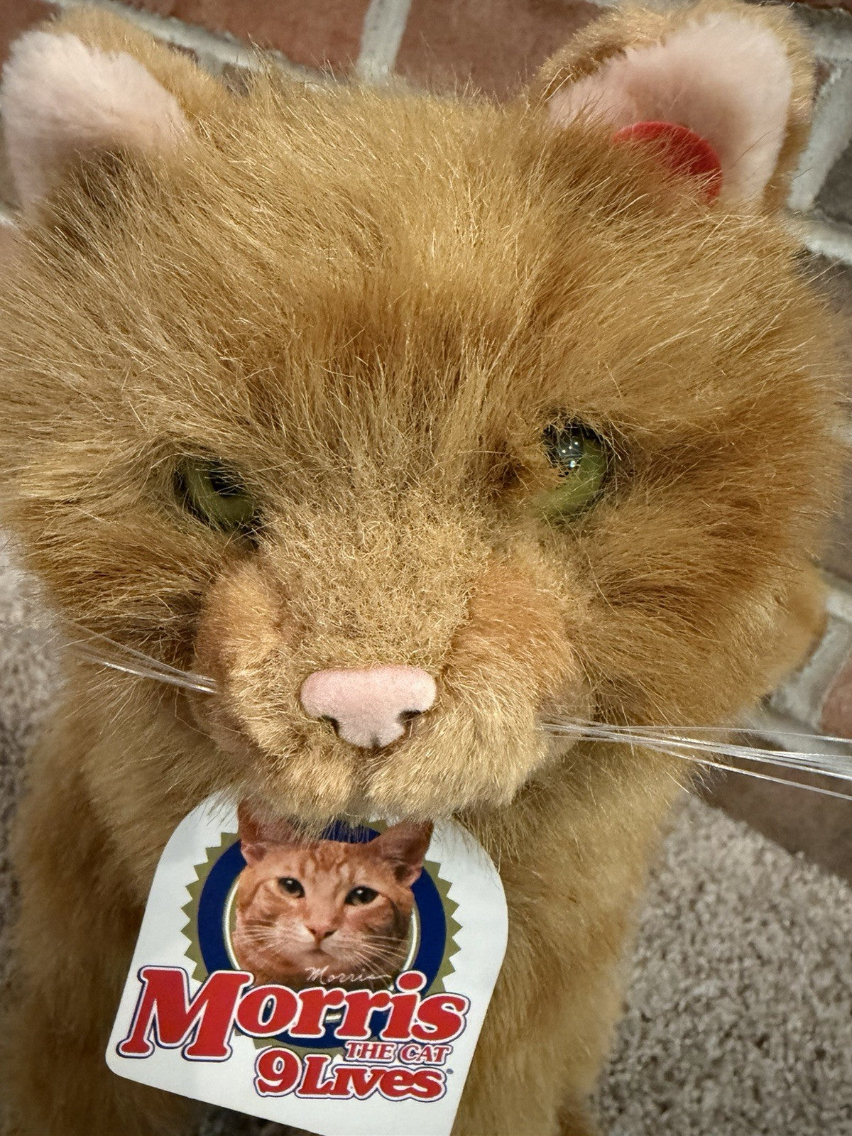 Vintage Morris the Cat 9 Lives Plush Toy 2000 Stuffed Talks Sound NEEDS BATTERY