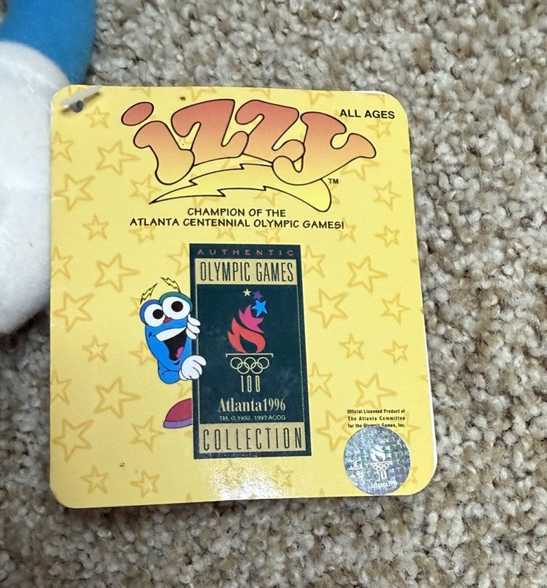 Vintage 1995 Izzy Atlanta 1996 Olympic Games Mascot Plush Toy With Tags