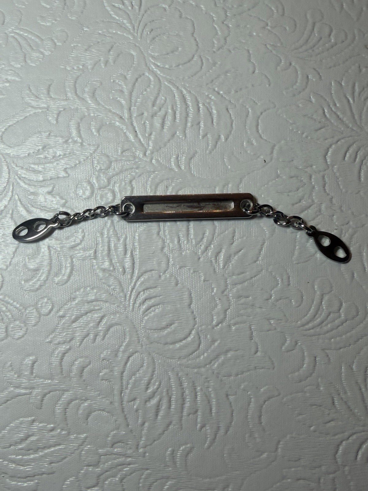 Lauren Ralph Lauren Silver Tone Chain Coat Hanger Replacement Label Tag Metal