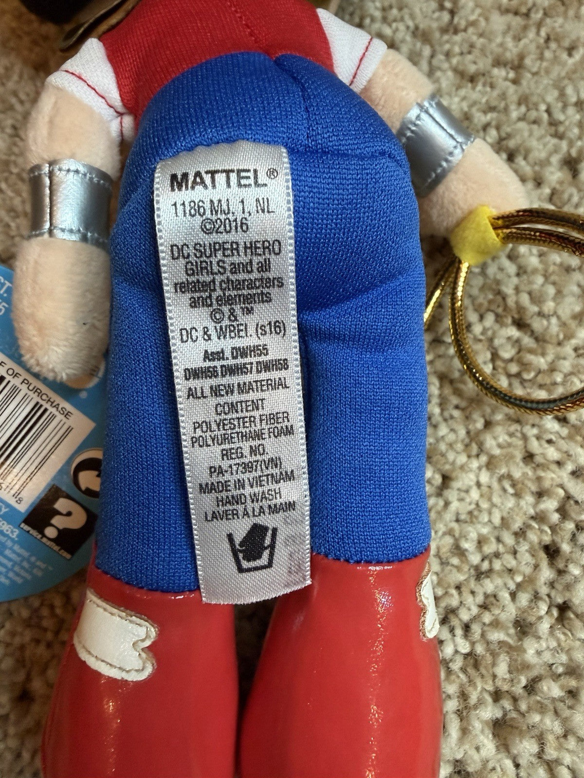 Mattel DC Super Hero Girls Wonder Woman 10 Inch Plush Doll 2016 New With Tags