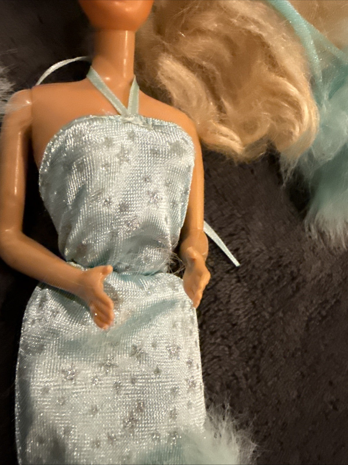 Vintage 1983 Mattel Sun Gold Malibu Barbie Doll 1985 Fashion Fantasy Star Gown