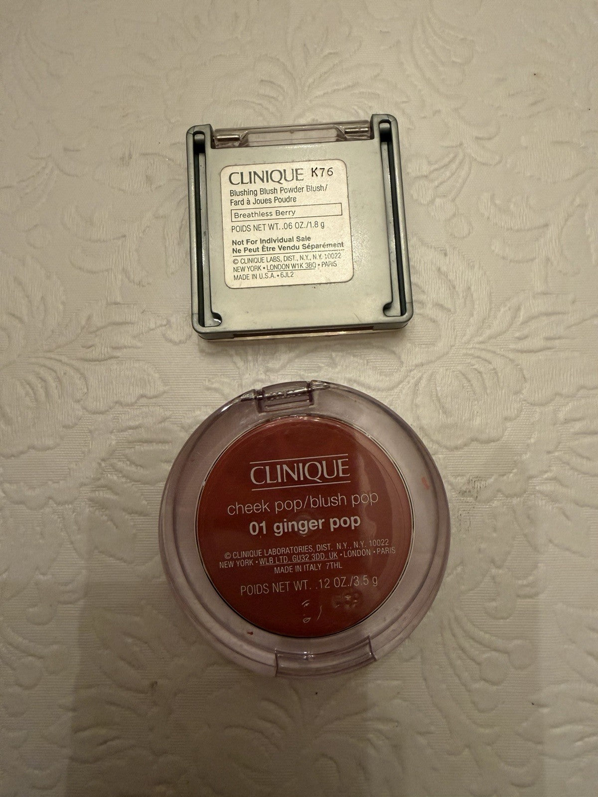 Clinique Face Powder Blushing Blush Cheek Pop Lot Sunset Glow Ginger Pop Makeup⁠