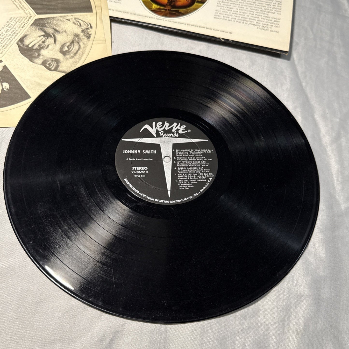 Johnny Smith Self Titled LP Verve Vinyl 1967 Guitar Jazz