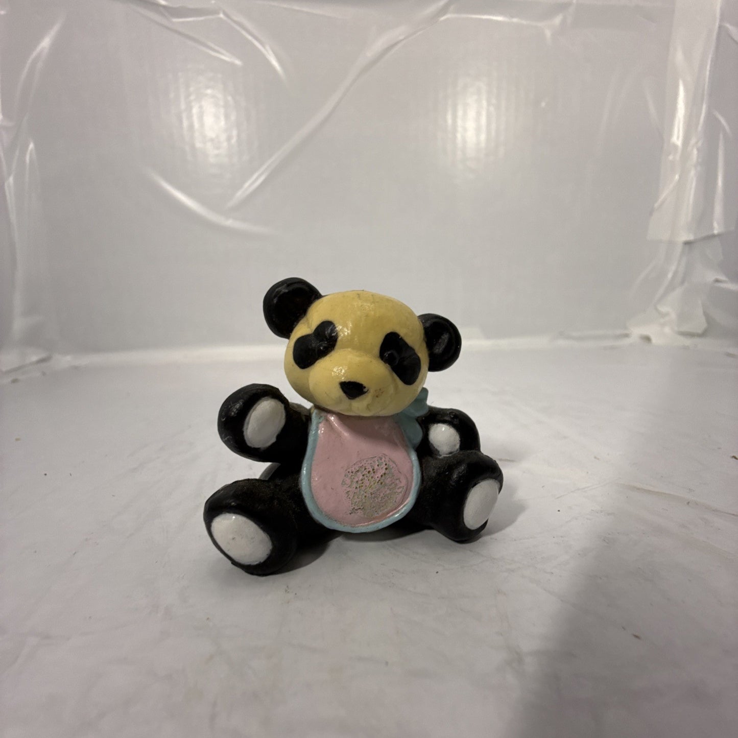 Vintage Miniature Panda Bear Figurines Christmas Happy Animal Lot of 4 Hong Kong