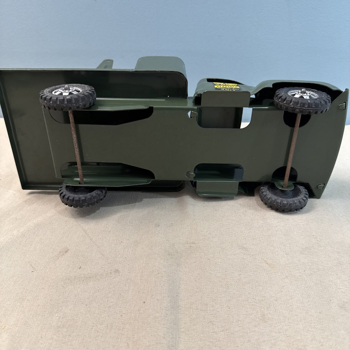 Vintage Buddy L Army Searchlight Repair Unit Pressed Steel Military Truck 1950s
