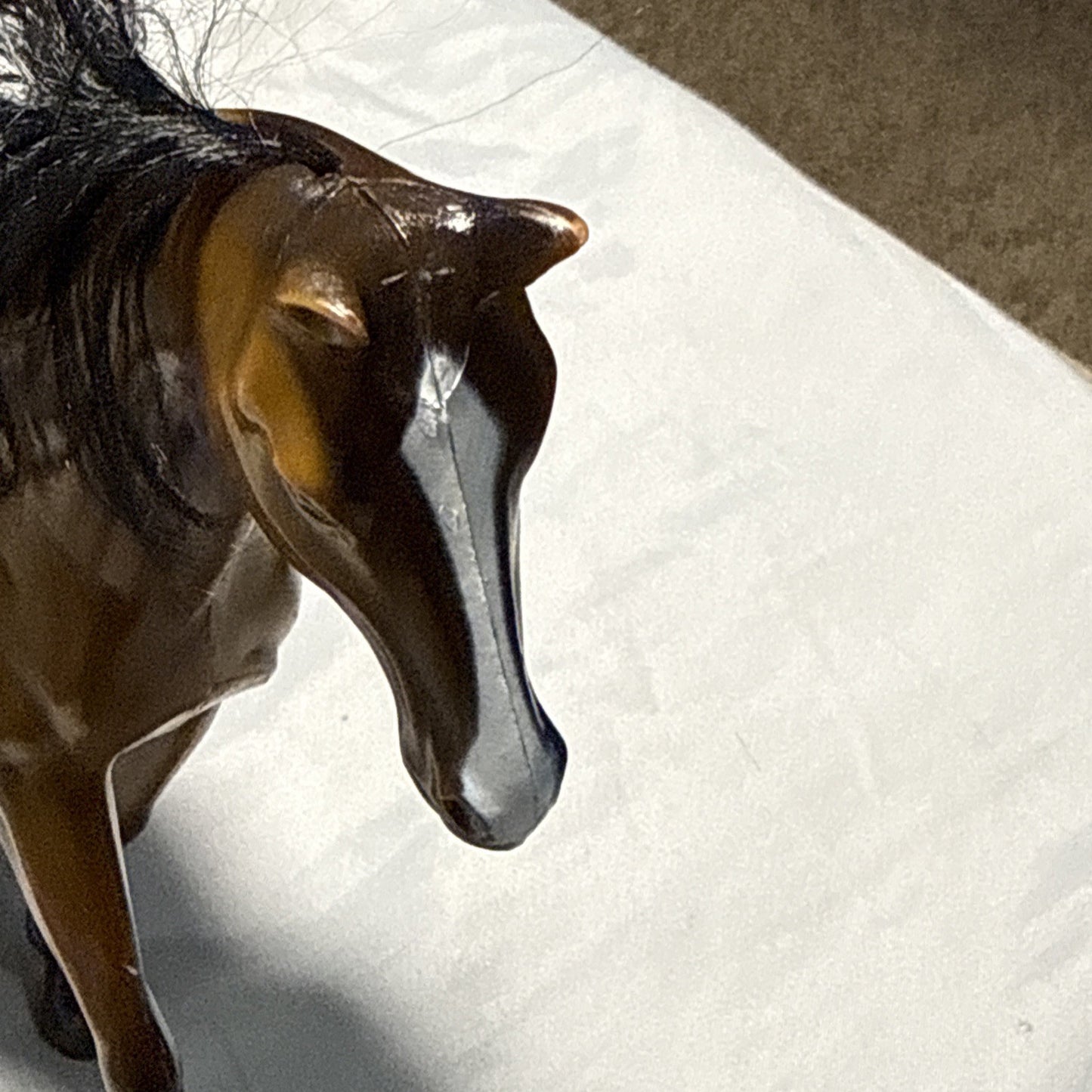Lot of 3 MTHK 9 Inch Toy Horses Plastic Model Horses Hong Kong