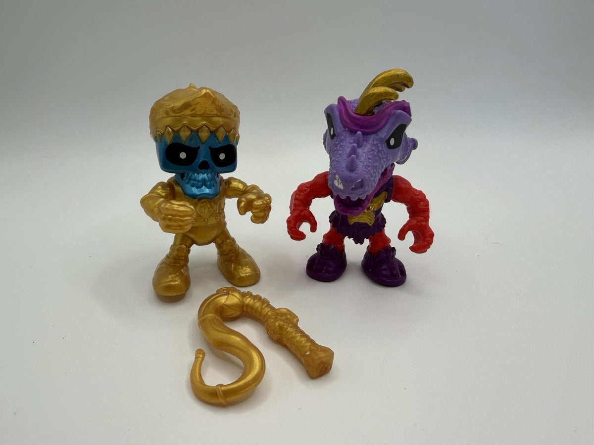 Treasure X Action Figures Gold Skull Dinosaur Monster Mini Figures Weapons Toy