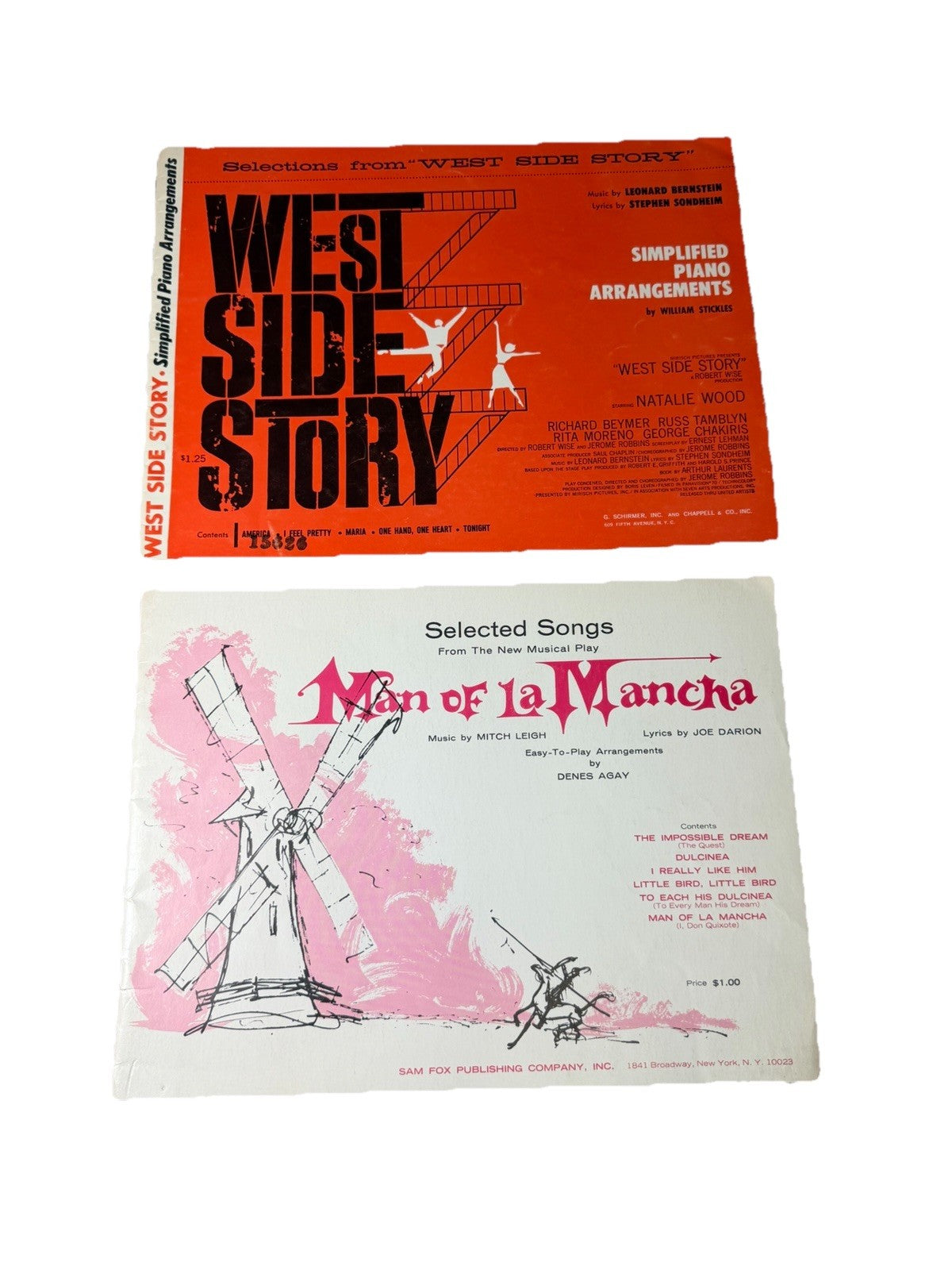 West Side Story Piano Arrangements 1960 Man Of La Mancha 1966
