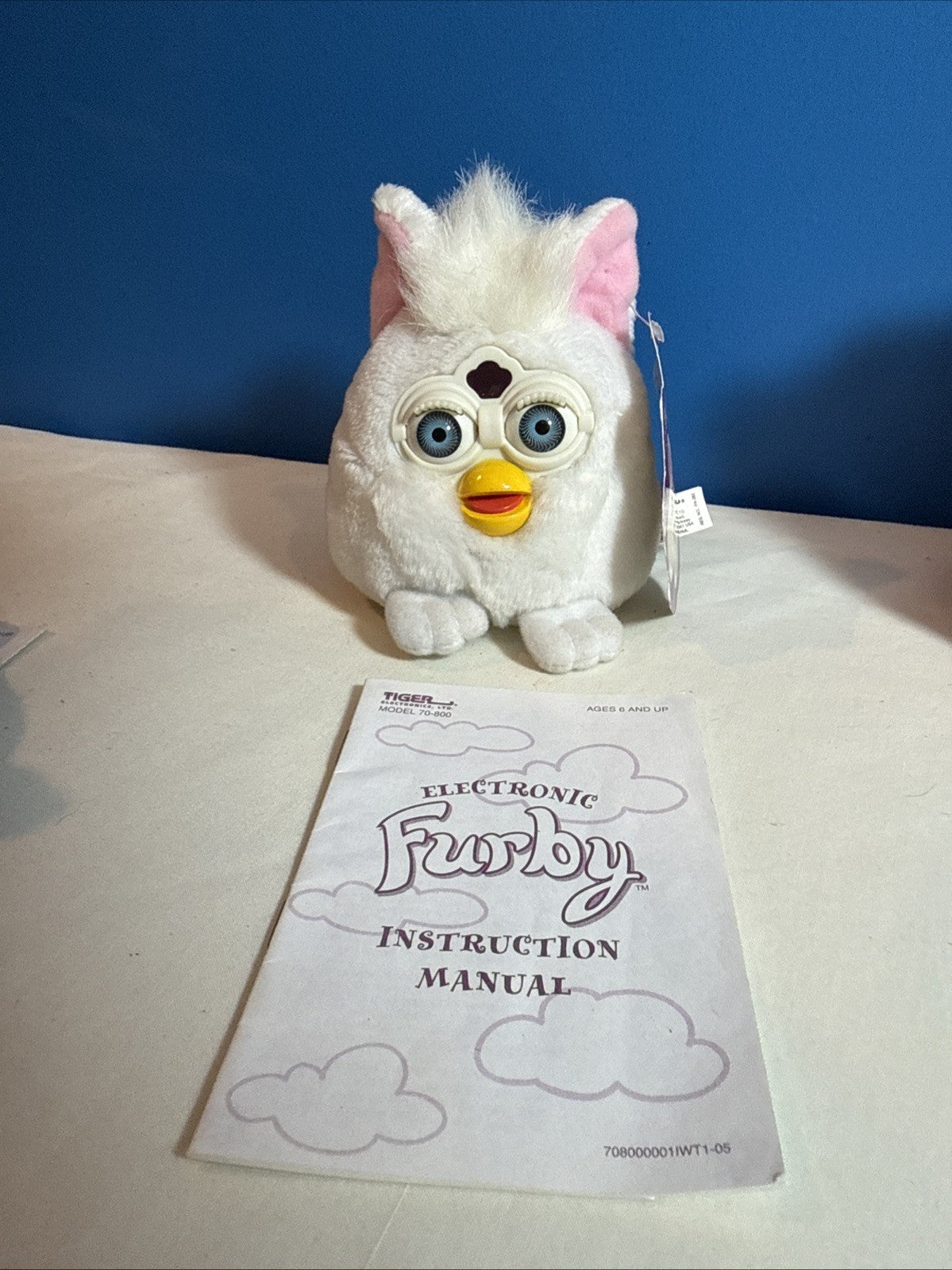 Vintage 1990s Tiger Furby Lot of 5 Peach Clown Snowball Zebra Sleepy Time