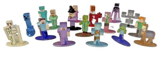 Minecraft Nano Metalfigs Diecast Mini Figures Lot 18 Steve Alex Zombie Jada Toys