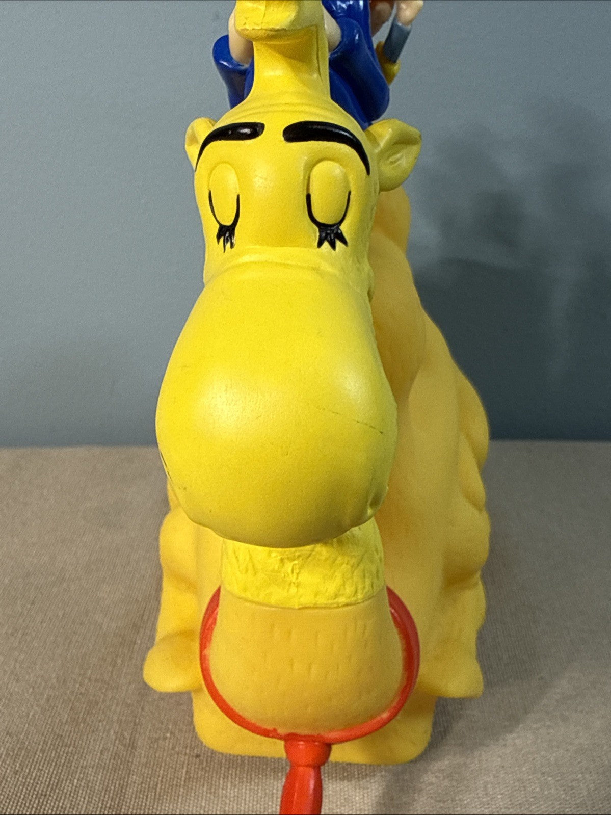 Vintage ERTL Dr Seuss Five Hump Wump Camel Yellow Pull Toy Motion Collectible
