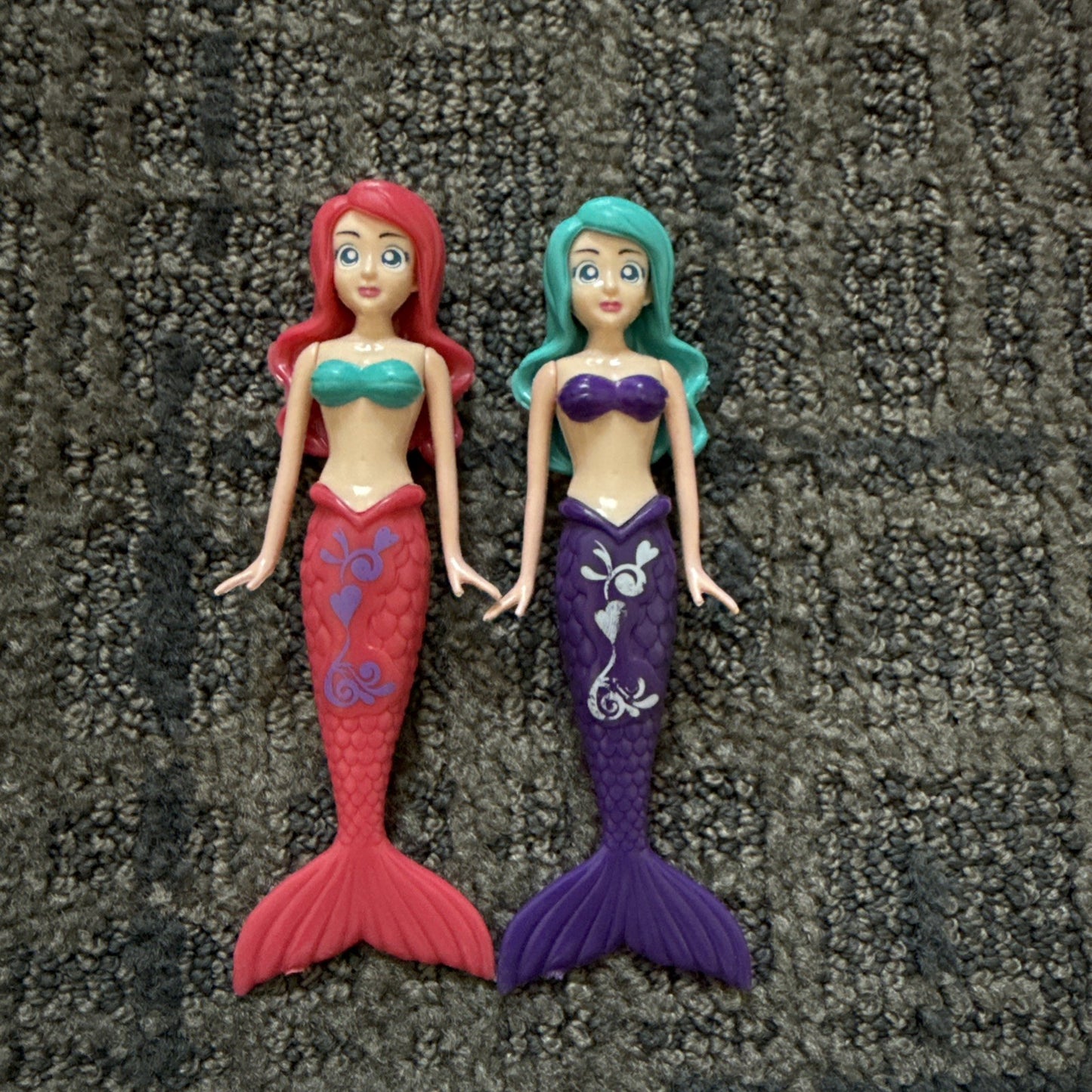Banzai Mermaid Dolls Spring Summer Magical Figures Lot of 2 Teal Purple Pink