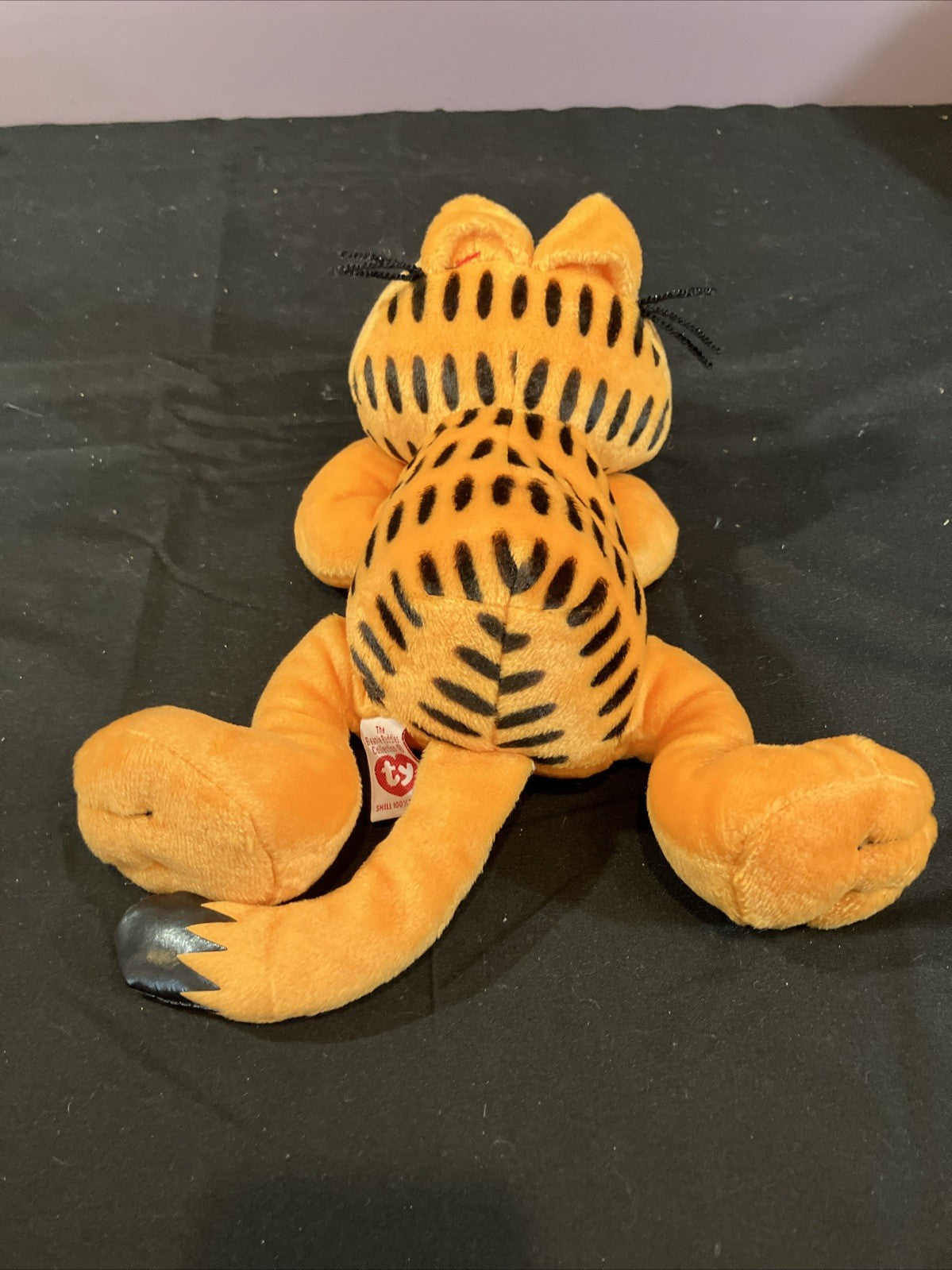 Ty Beanie Buddies Garfield Plush 12 Inch Lying Down Tabby Cat