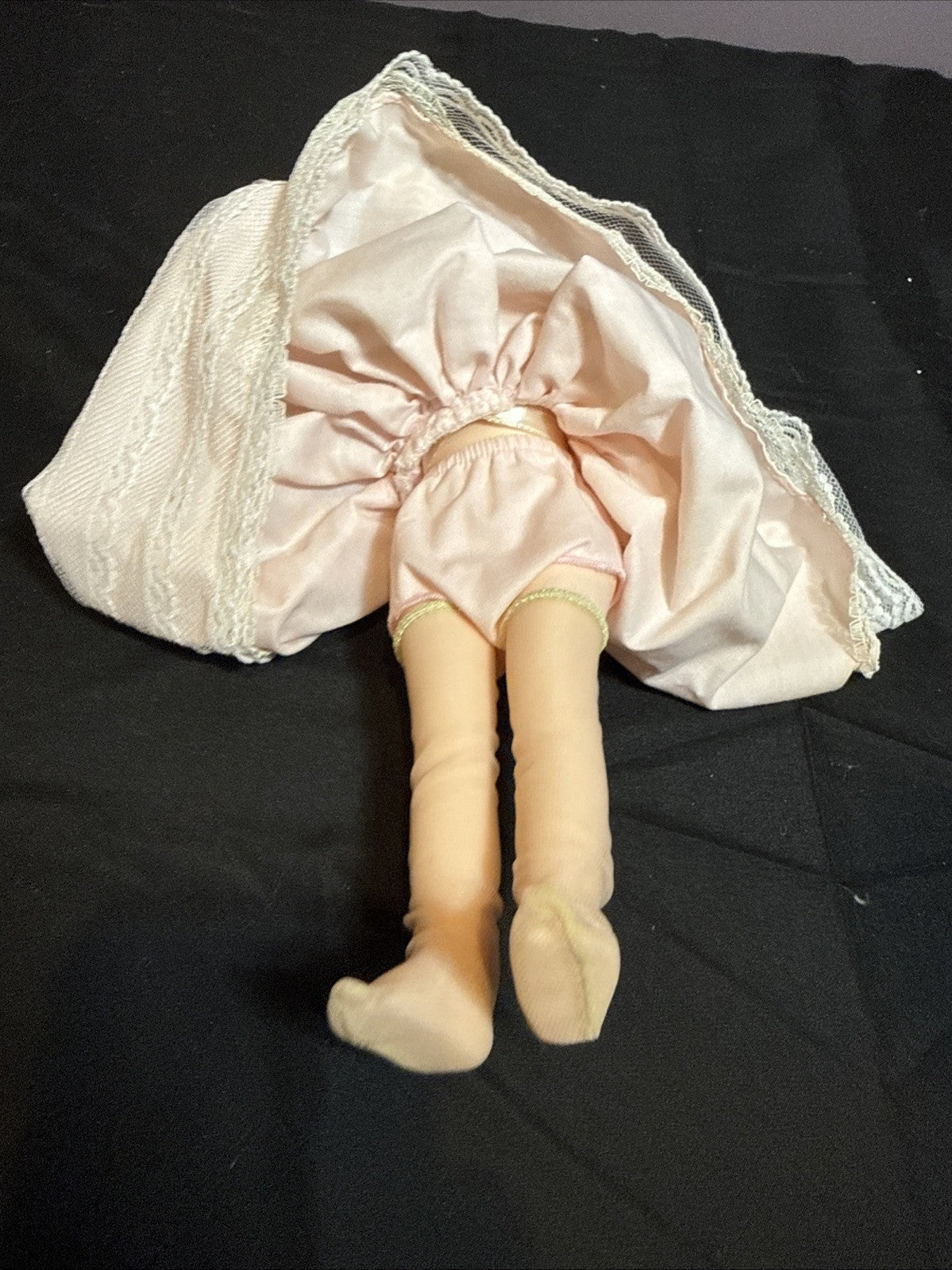 Vintage 1984 Effanbee Doll Blonde Blue Eyes Pink Dress 11 Inch bows