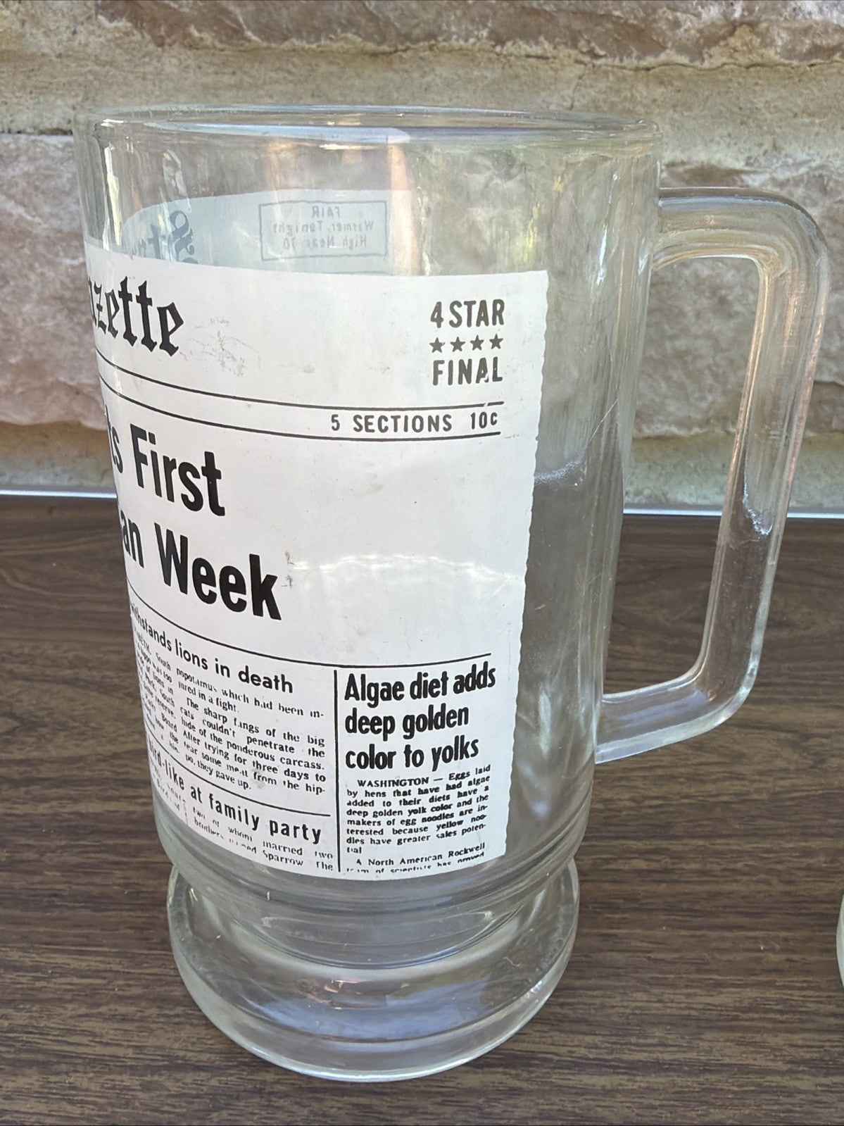Vintage Star Gazette Heavy Glass Mug Set MCC Hits First 80 Million Lot 2