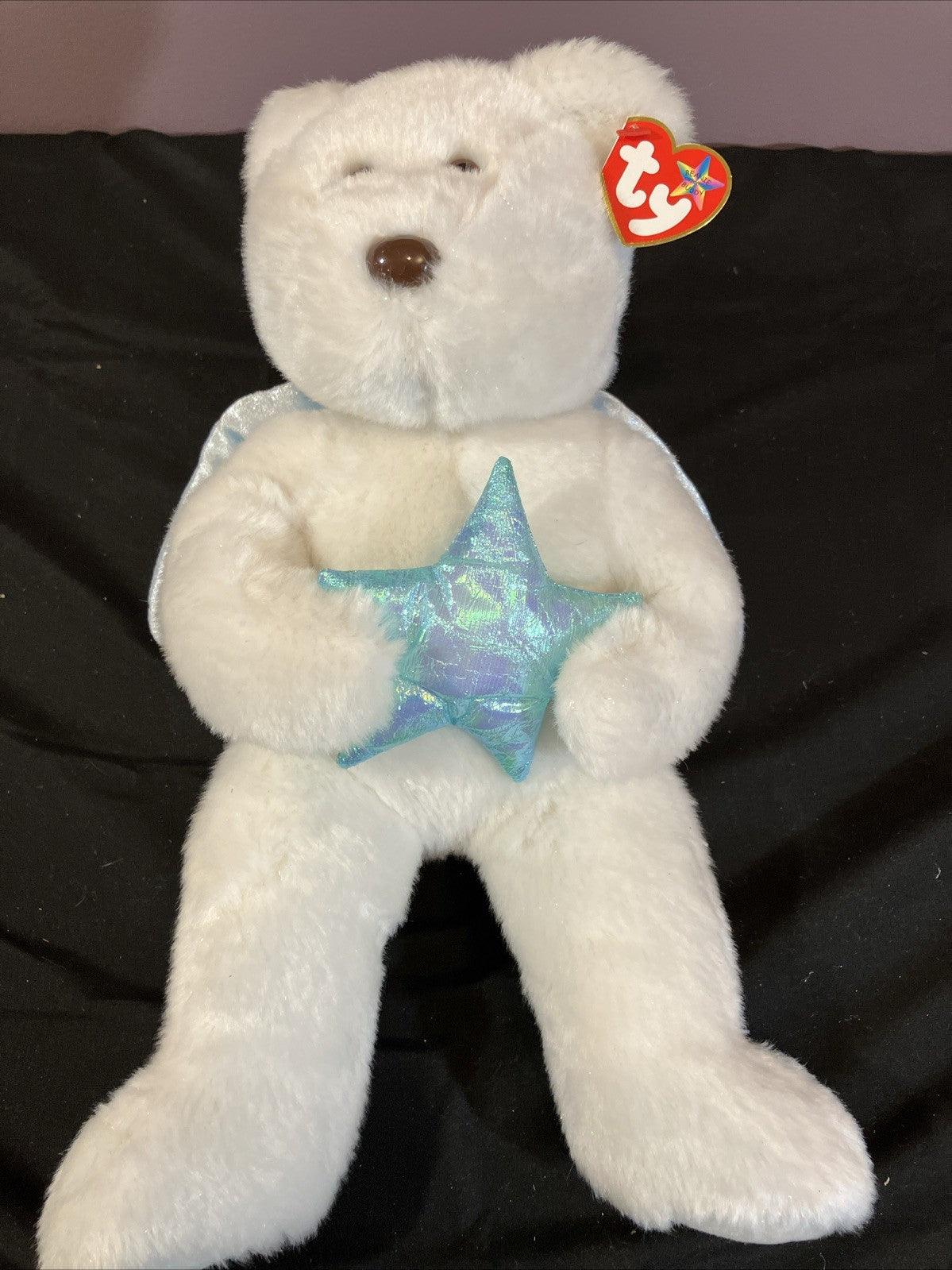 Ty Beanie Baby Star Angel Bear Blue Star Plush Ideation Exclusive
