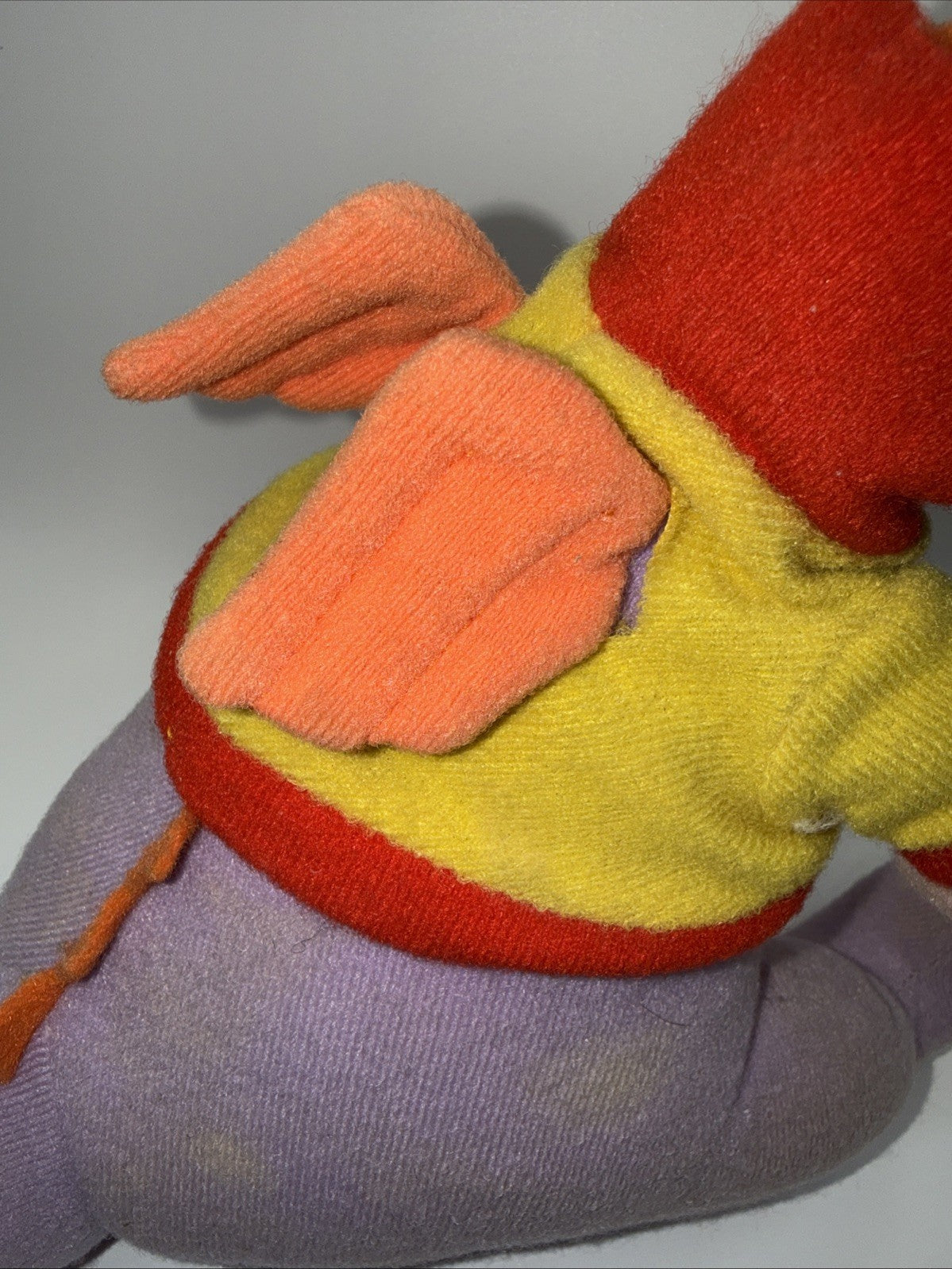 Vintage 1982 Walt Disney Figment Purple Dragon Plush 11" Well Loved