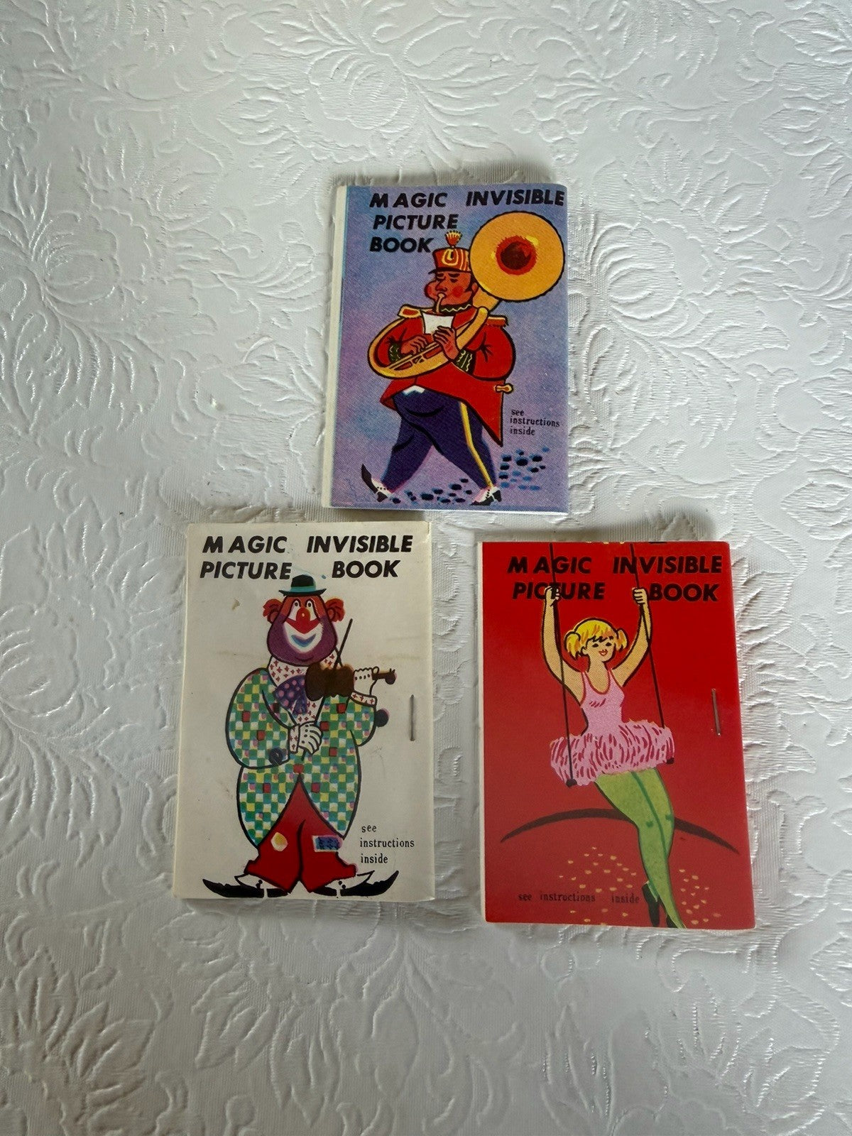 Vintage Shackman Magic Invisible Picture Books Circus Carnival Japan Lot of 5