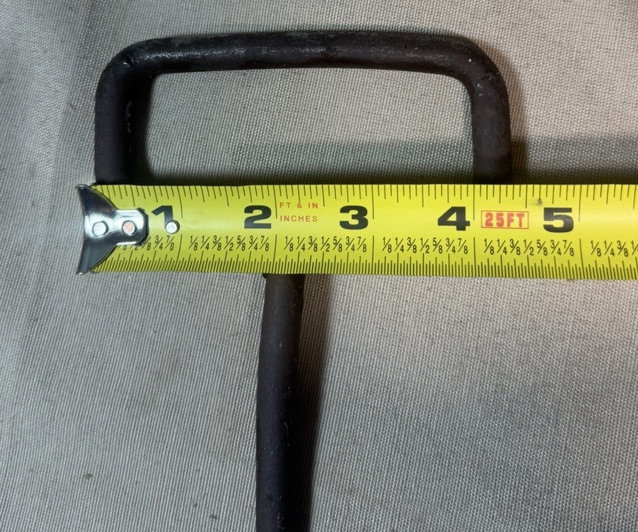 Antique Hand Forged Iron Hay Bale Hook Rustic Farmhouse Tool  7”x4"