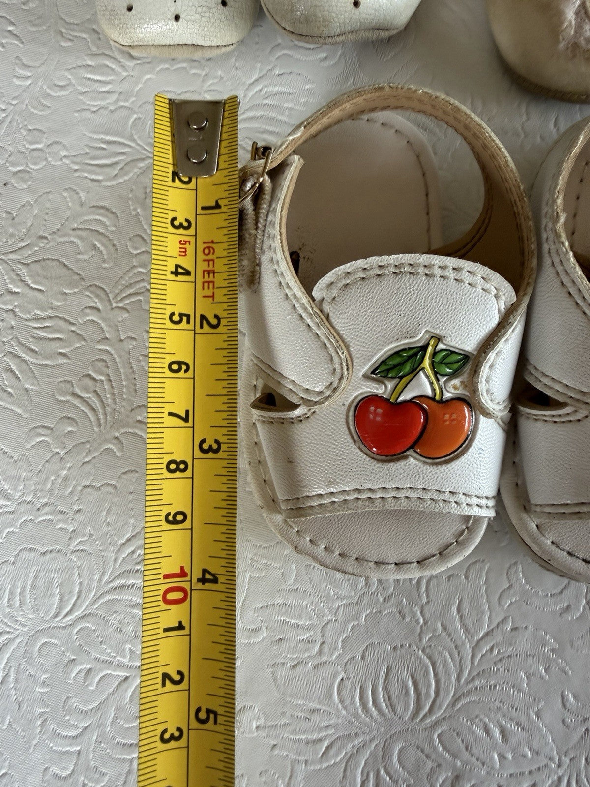 Vintage Baby Shoes Lot of 5 Ideal Cherry Box White Black Sandals Infant Display