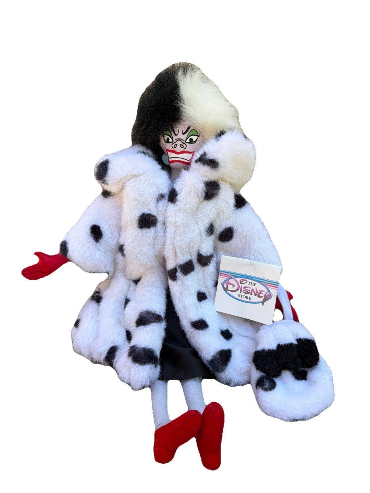 Vintage Disney Store Cruella De Vil Rag Doll 18" 101 Dalmatians NWT