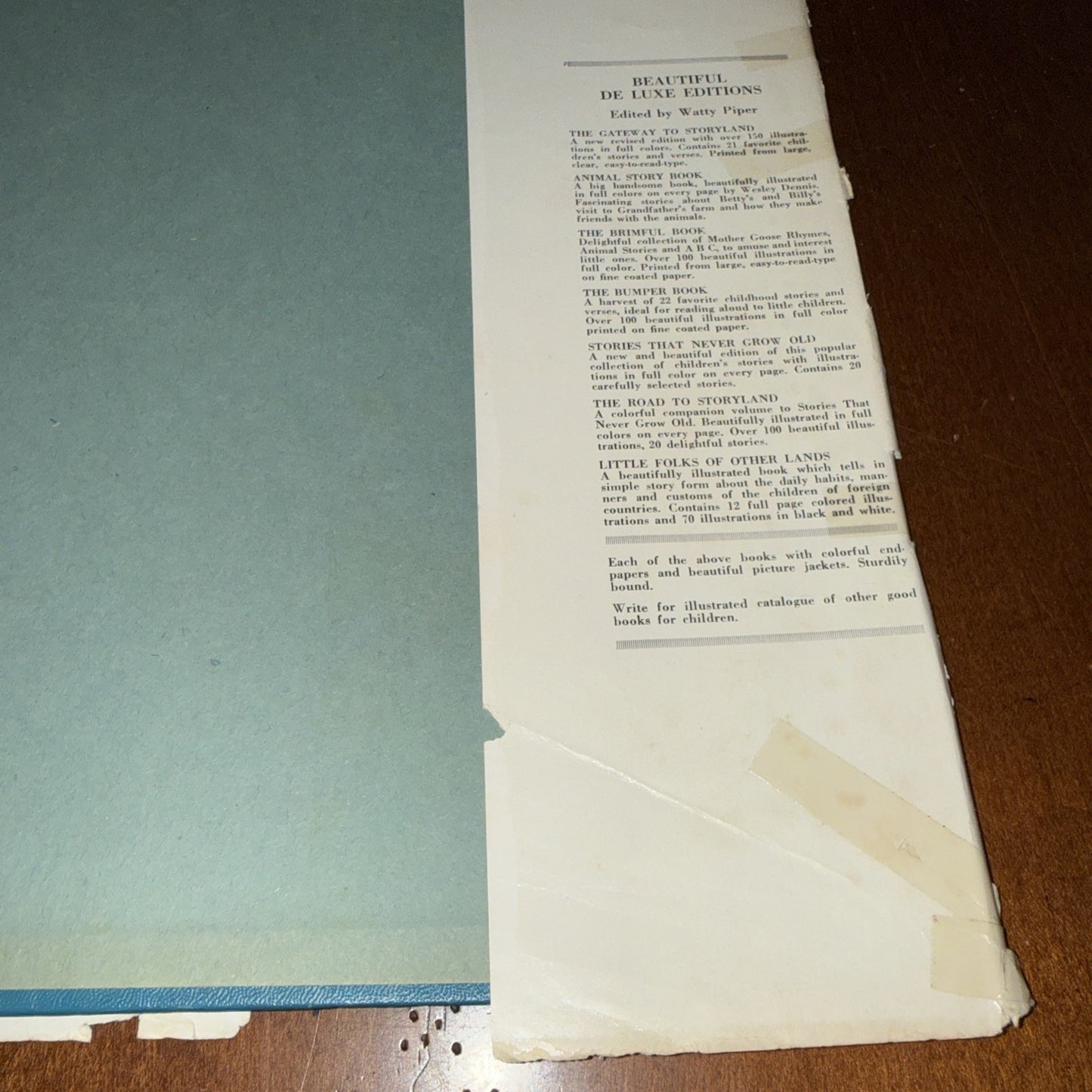 Nursery Tales Children Love 1933 Platt & Munk Vintage Picture Book - Poor Cover
