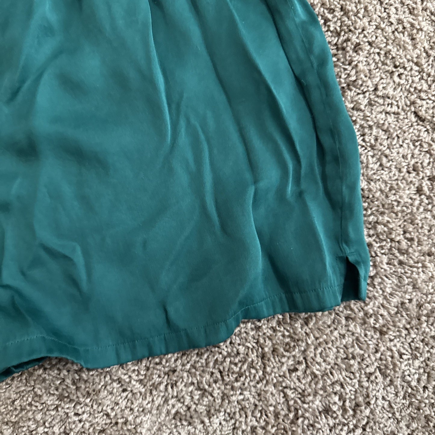 Victoria’s Secret PINK Green Satin Boxer Shorts Size Large Womens Sleepwear