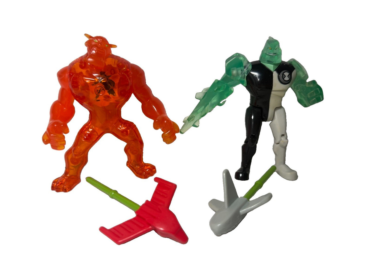 Ben 10 Toy Lot Omni Glitch Diamondhead Rath Vehicle Missiles Playmates