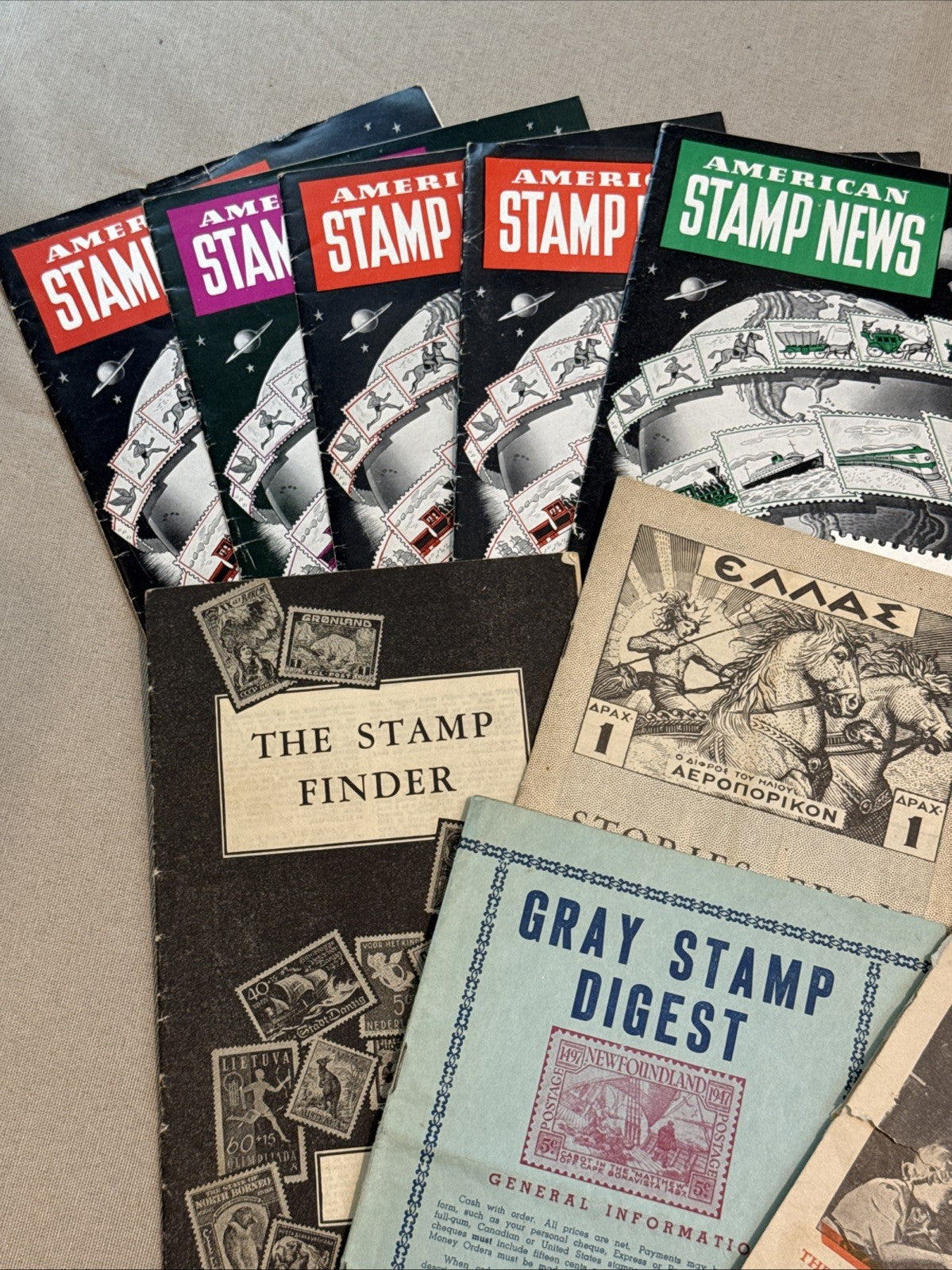 Vintage Stamp Collecting Lot Albums Harris Books American Worldwide Philately
