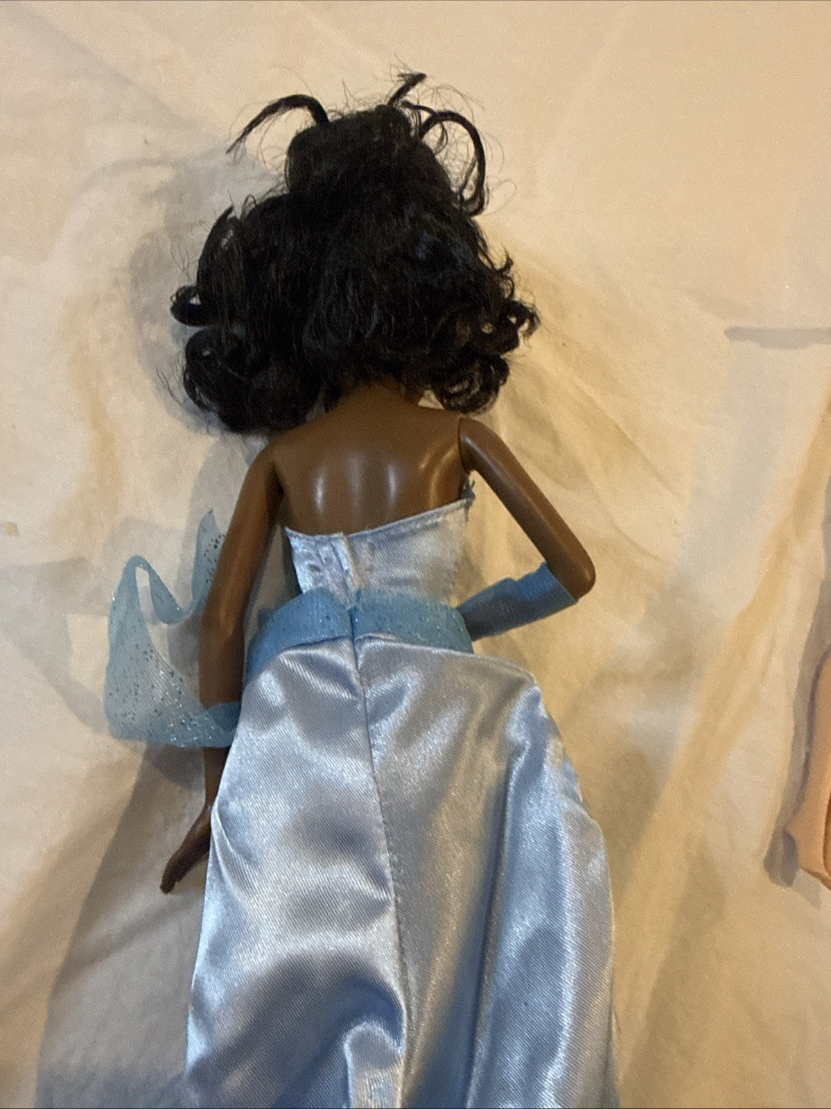 Lot of 4 Disney Princess Dolls Anna Tiana 2 Ariel With Outfits and Mermaid Tail