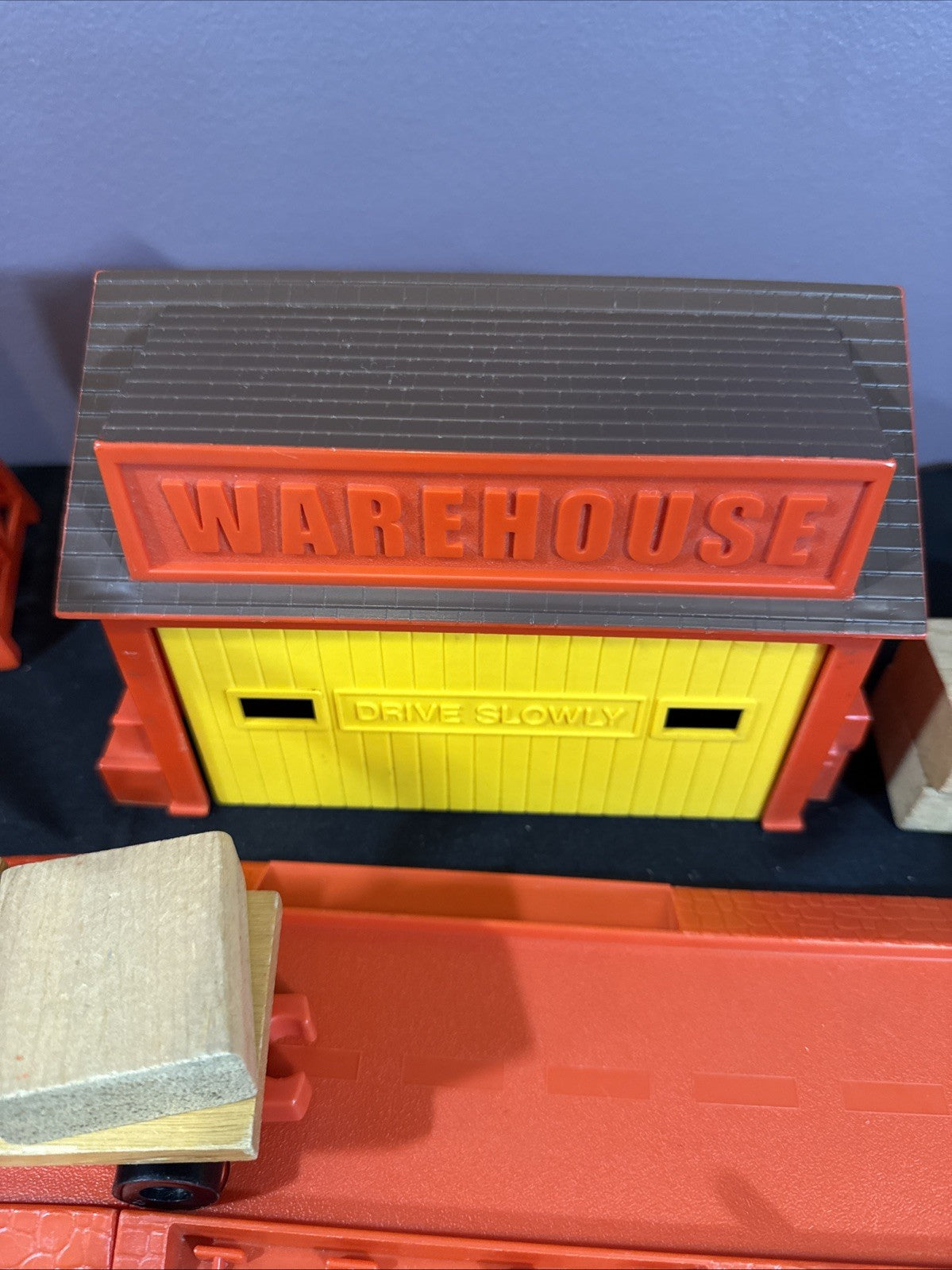 1973 Mattel Preschool Construction Yard Playset Warehouse Track Cars