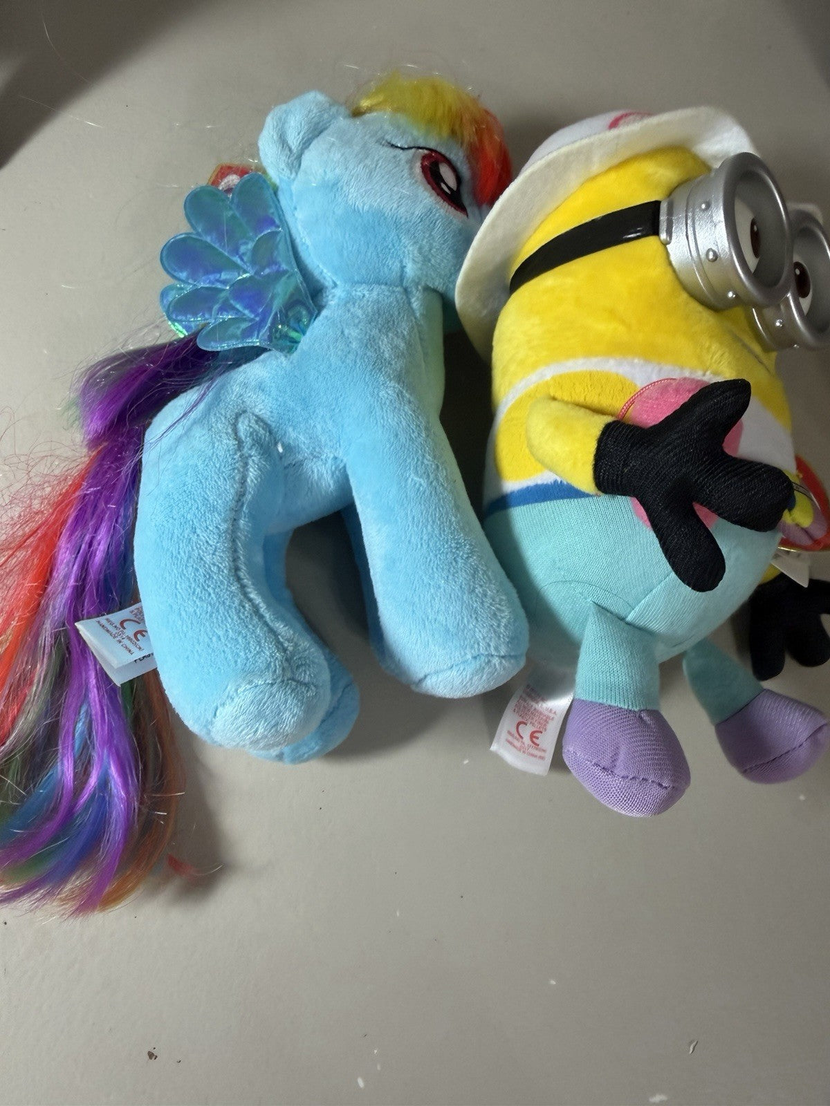 Ty Beanie Babies Character Plush Lot 6 Shrek Dora Madagascar Minion Disney MLP