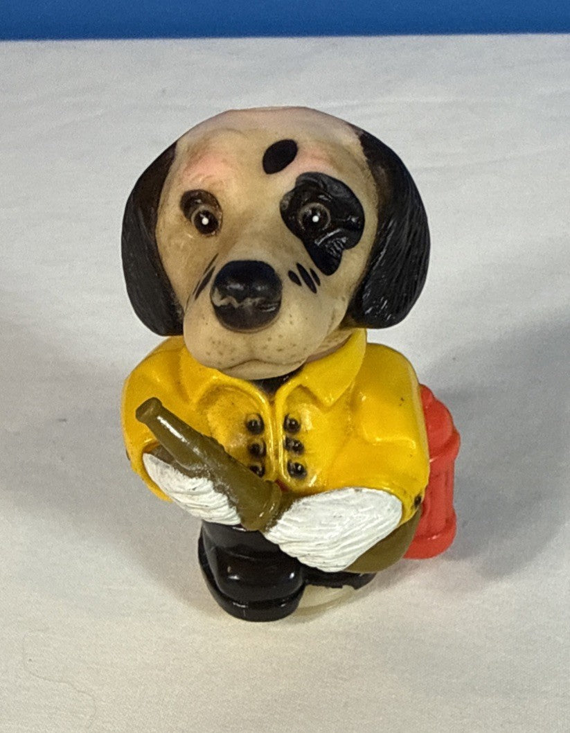 Vintage 1976 Mattel Hub Bubs Mr Dog Fire Fighter Happy Hollow Figure Toy