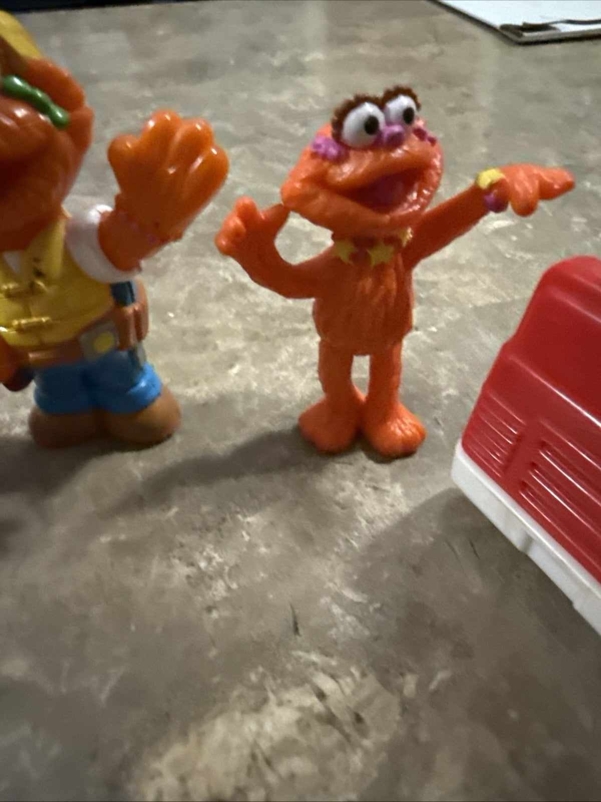 Vintage Sesame Street Characters Mini-Figures Big Bird Oscar Elmo Zoe Lot Of 7