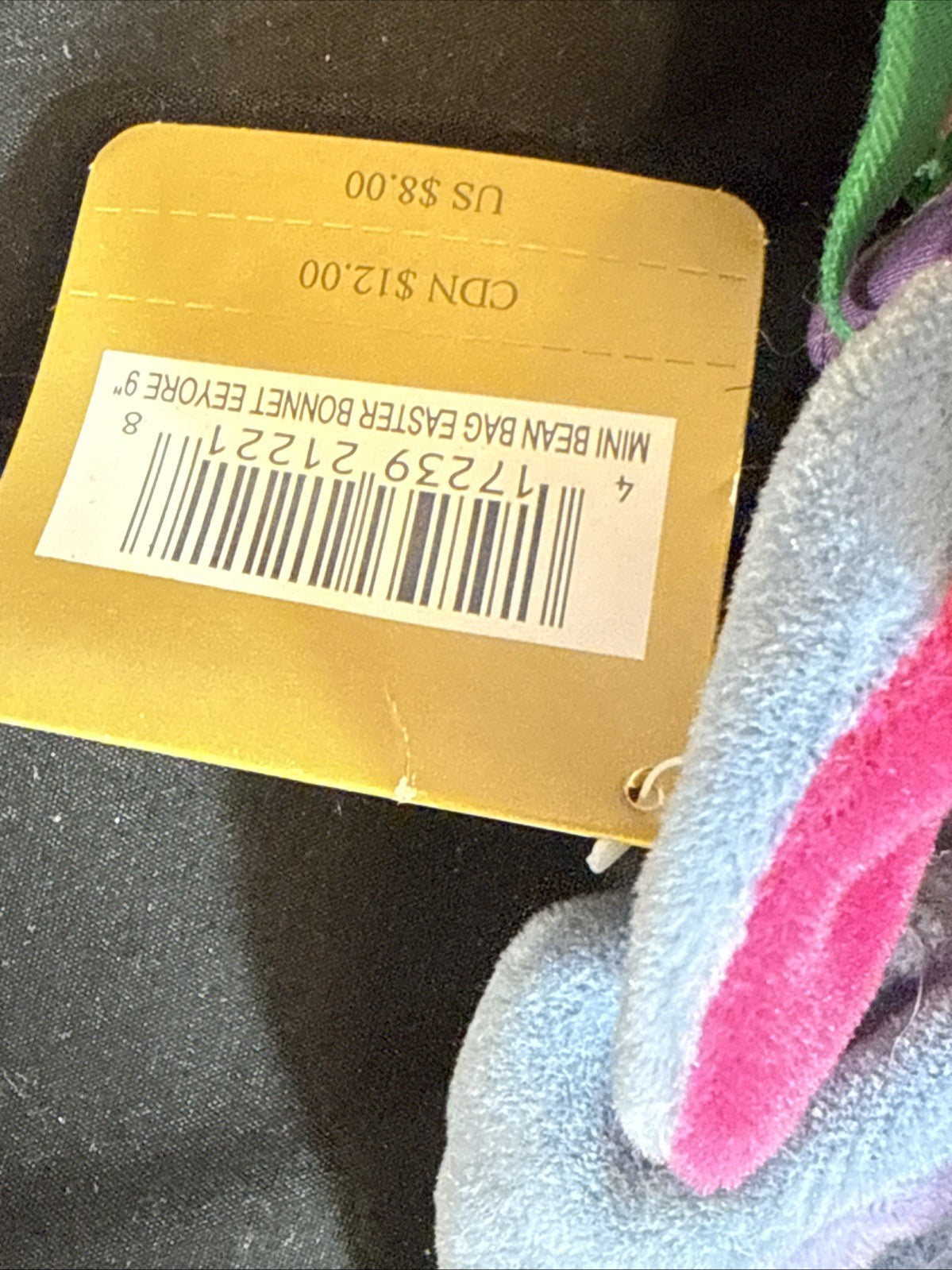 Disney's Winnie the Pooh Eeyore and Pooh Easter Bonnet Beanbag Plush Lot of 2