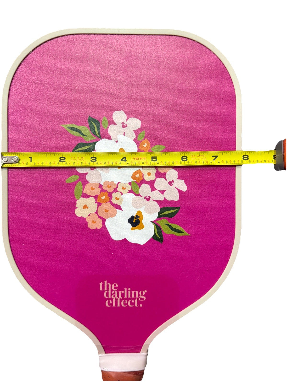Pickleball Paddle Darling Effect Floral Pink Flower Design