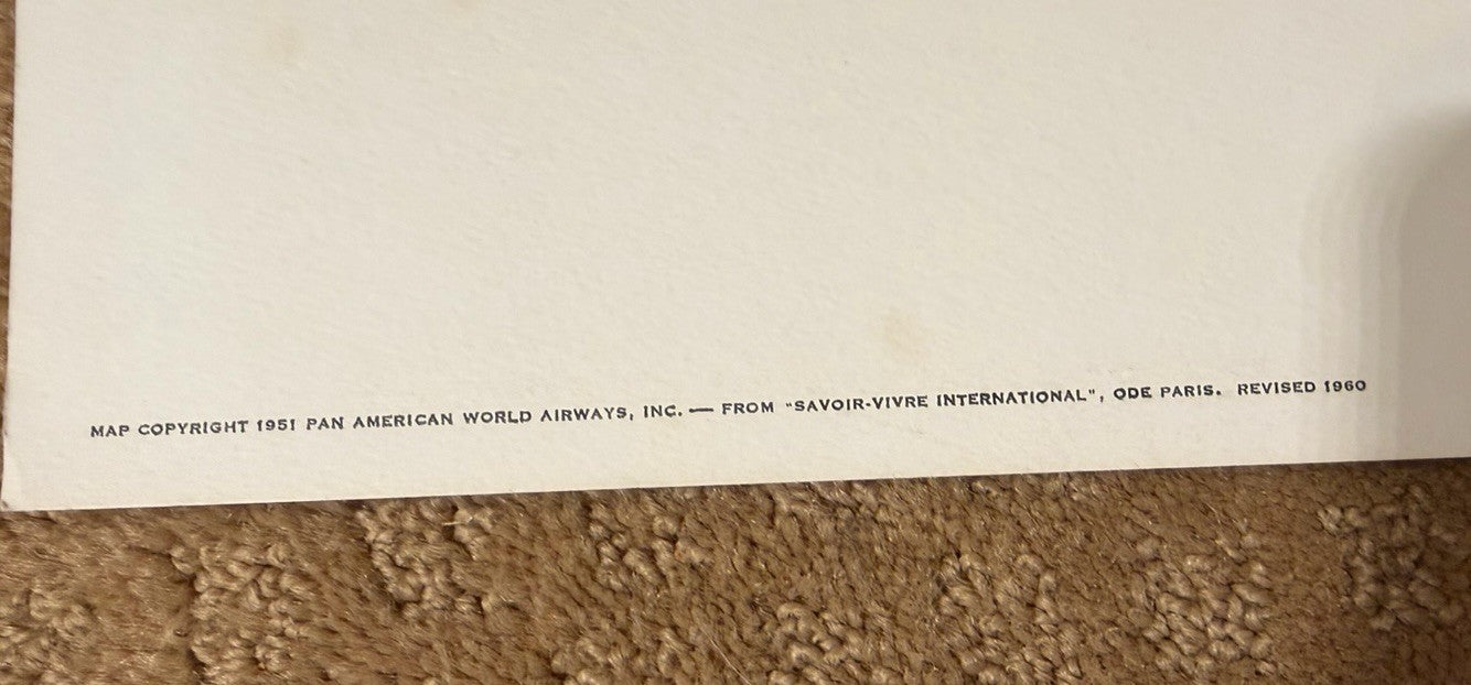 Vintage 1960 Pan Am World Airways Pictorial Map Set of 7 Continental Travel Maps