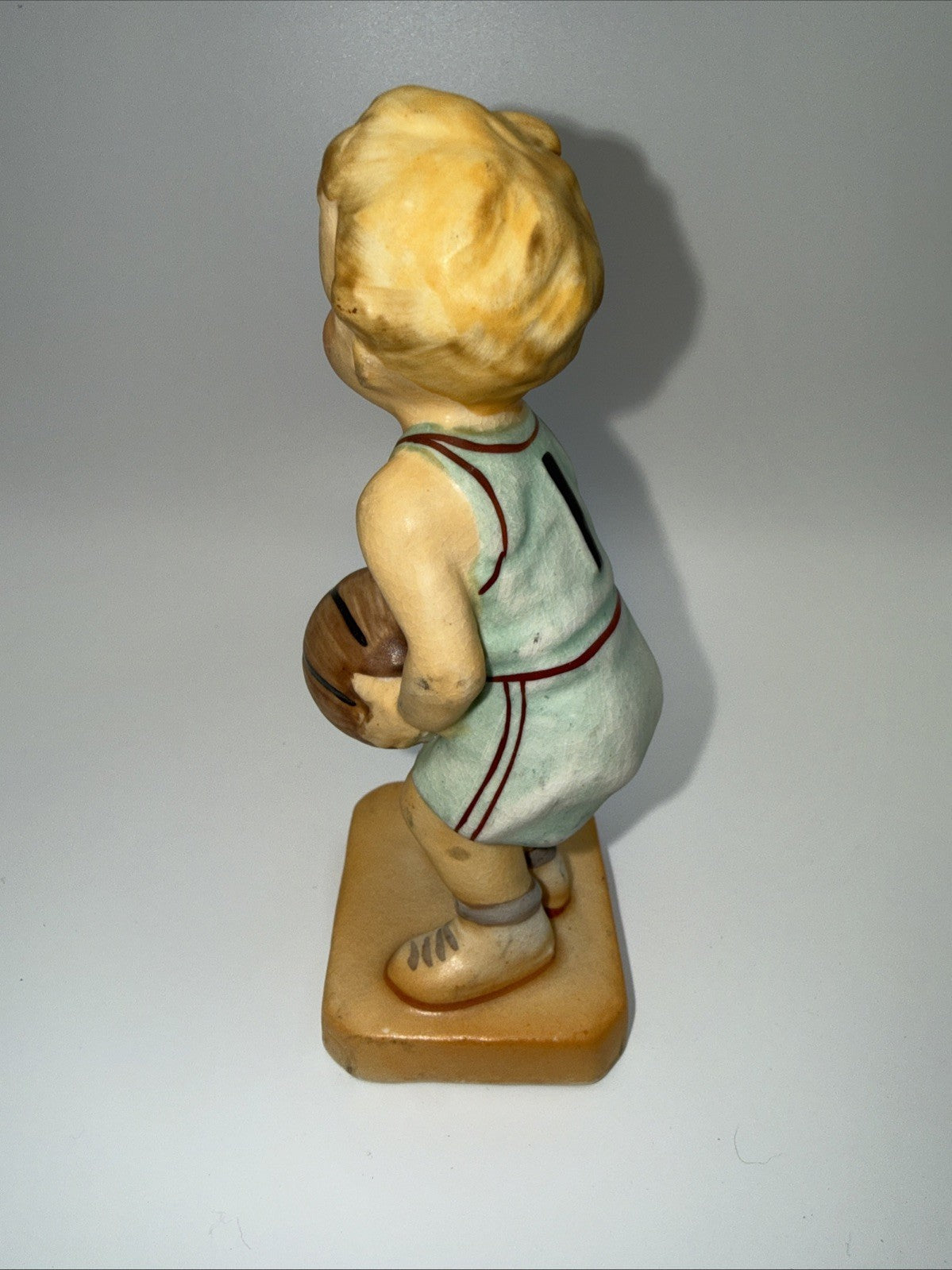 Vintage Japan Little Basketball Boy Shooting The Ball #1 Figurine 5.5" Tall