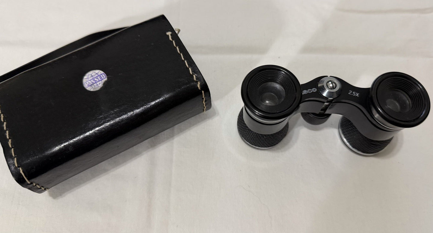 Vintage Tasco Opera Glasses Binoculars #560 Act One, Made in Japan, With Case
