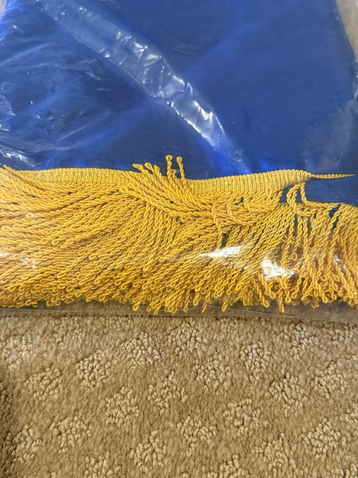 Vintage US Air Force Brigadier General Flag, One Star, 2 Sided, Gold Fringe