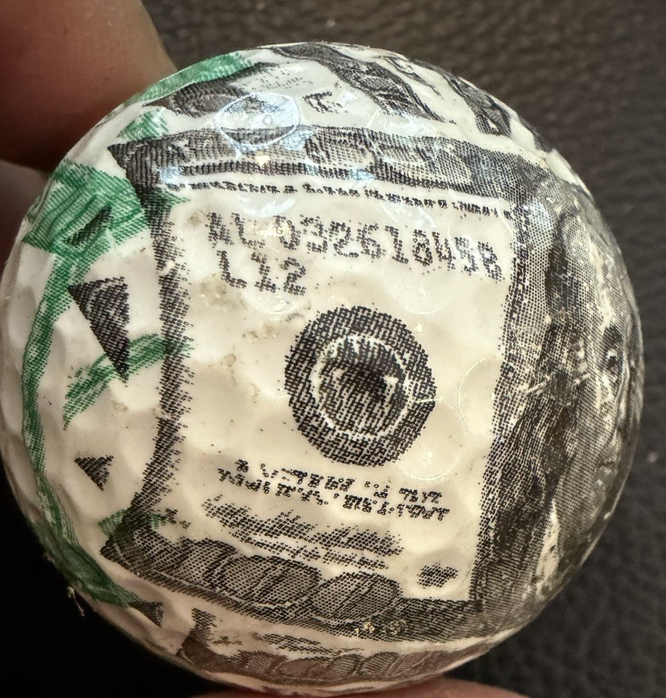 Novelty Golf Balls Lot 26 Soccer 100 Dollar Bill Printed Designs Fun Gift Mix