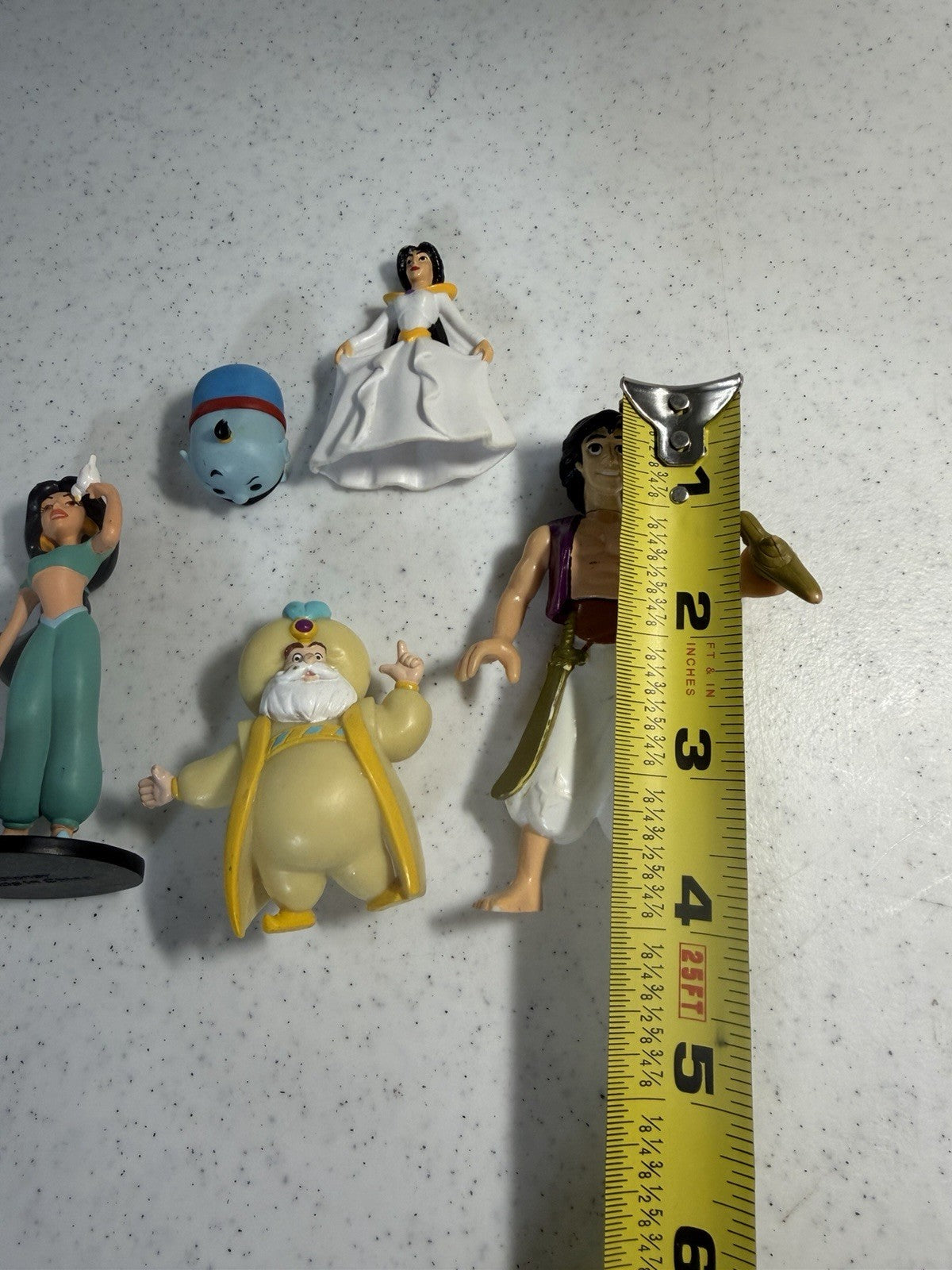Vintage Disney Aladdin Figure Accessory Lot Magic Lamp Rajah 7 Piece Set