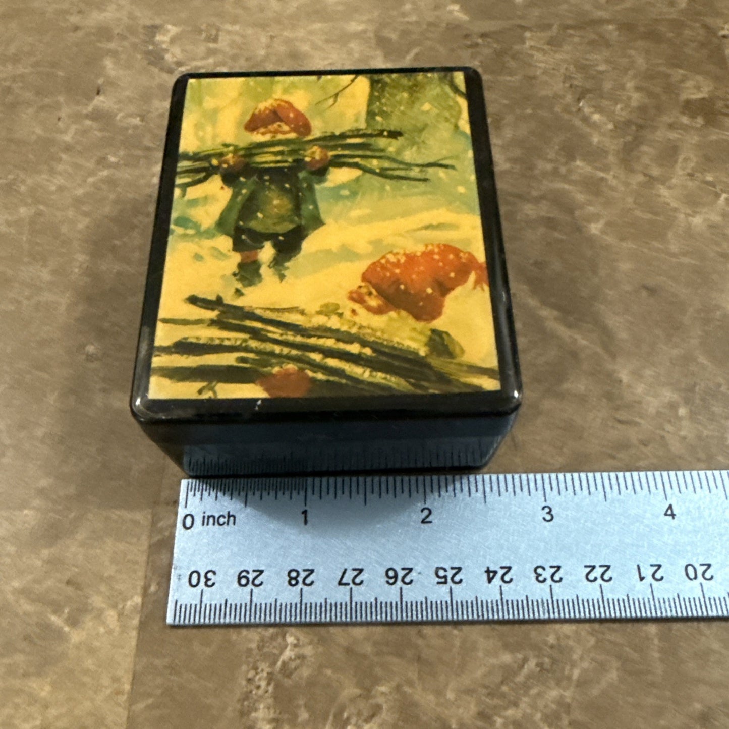 Decorative Trinket Box Featuring Artwork by Norwegian Artist Svein Solem