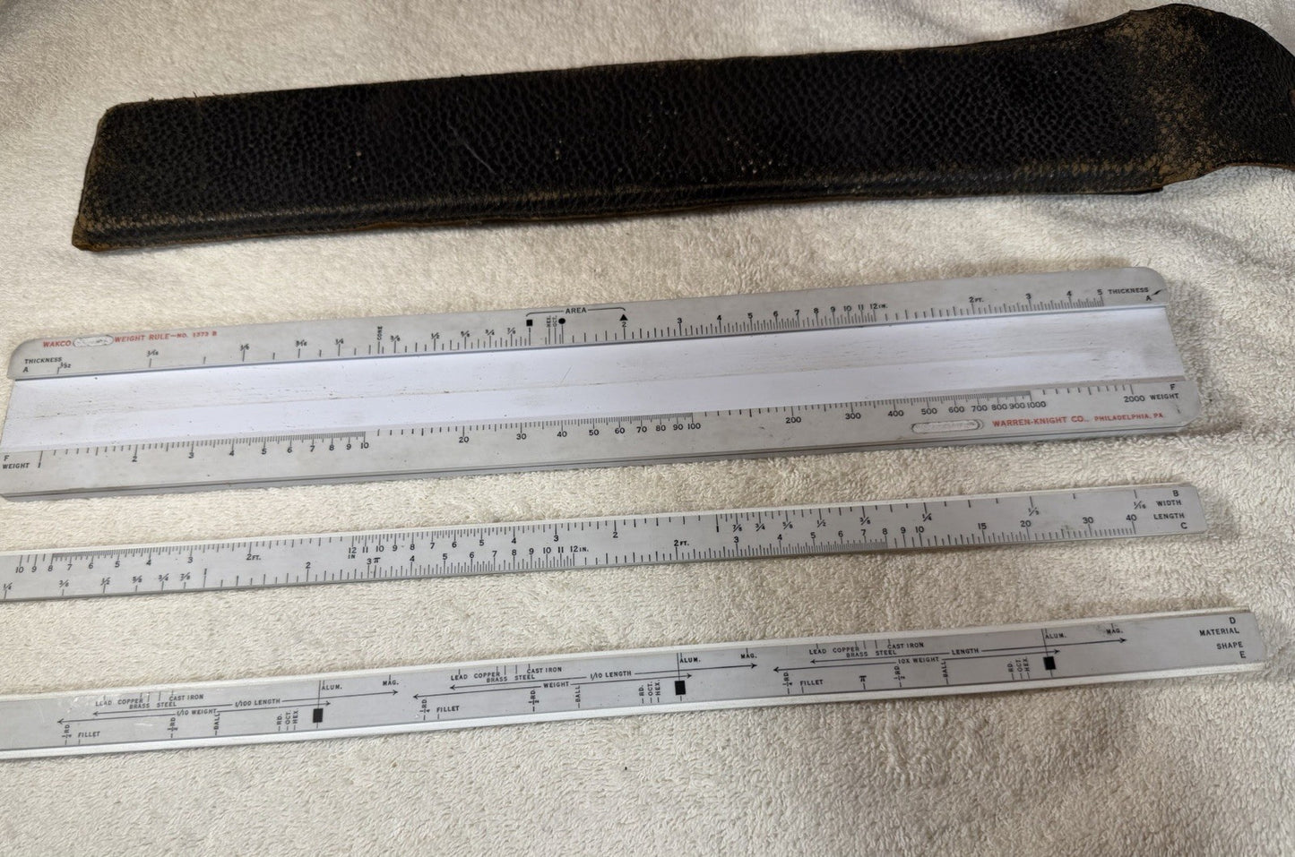 Vintage Warren Knight WAKCO Weight Rule No 1373 B Precision Tool